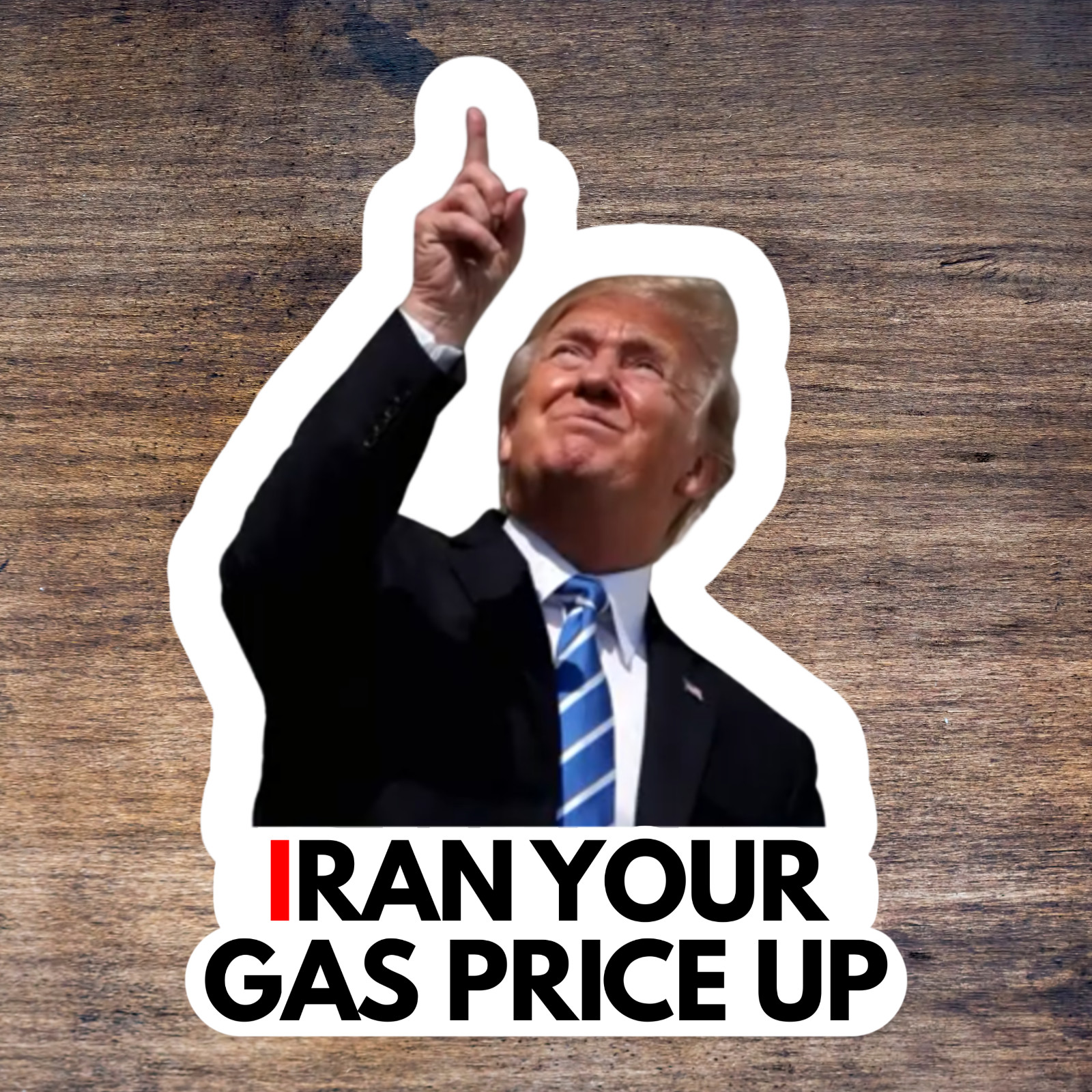 100 Trump Stickers « IRAN YOUR GAS PRICE UP » Gas Pump Waterproof Vinyl NEW 1.5&Prime;