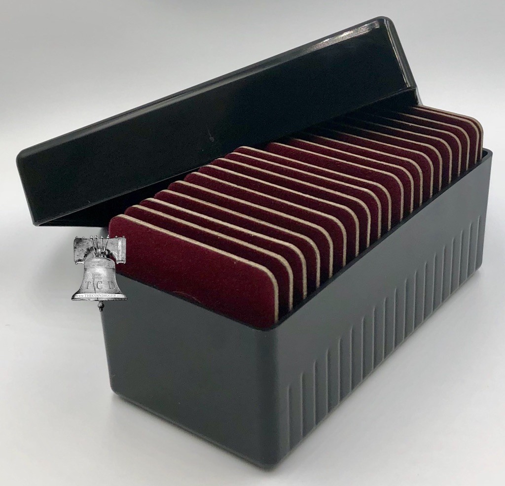 Air-tite Storage Box + 20 Coin Holder Velvet Card Case + Model A Capsule WHITE
