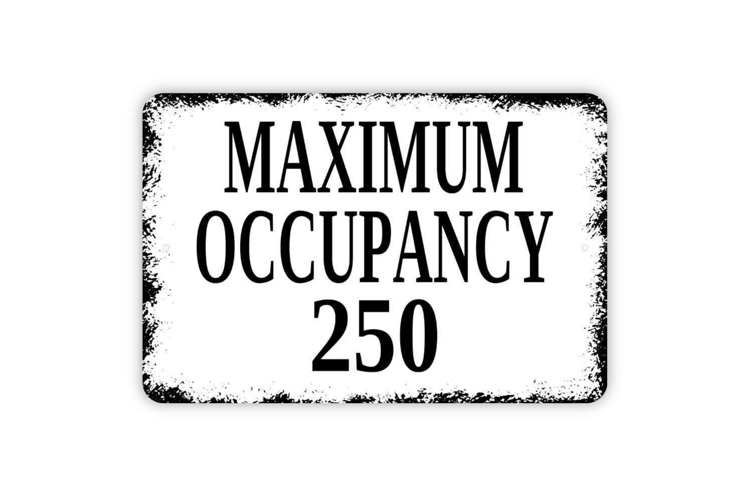 Maximum Occupancy Sign | Rustic Safety Wall Decor | Business or Office Sign