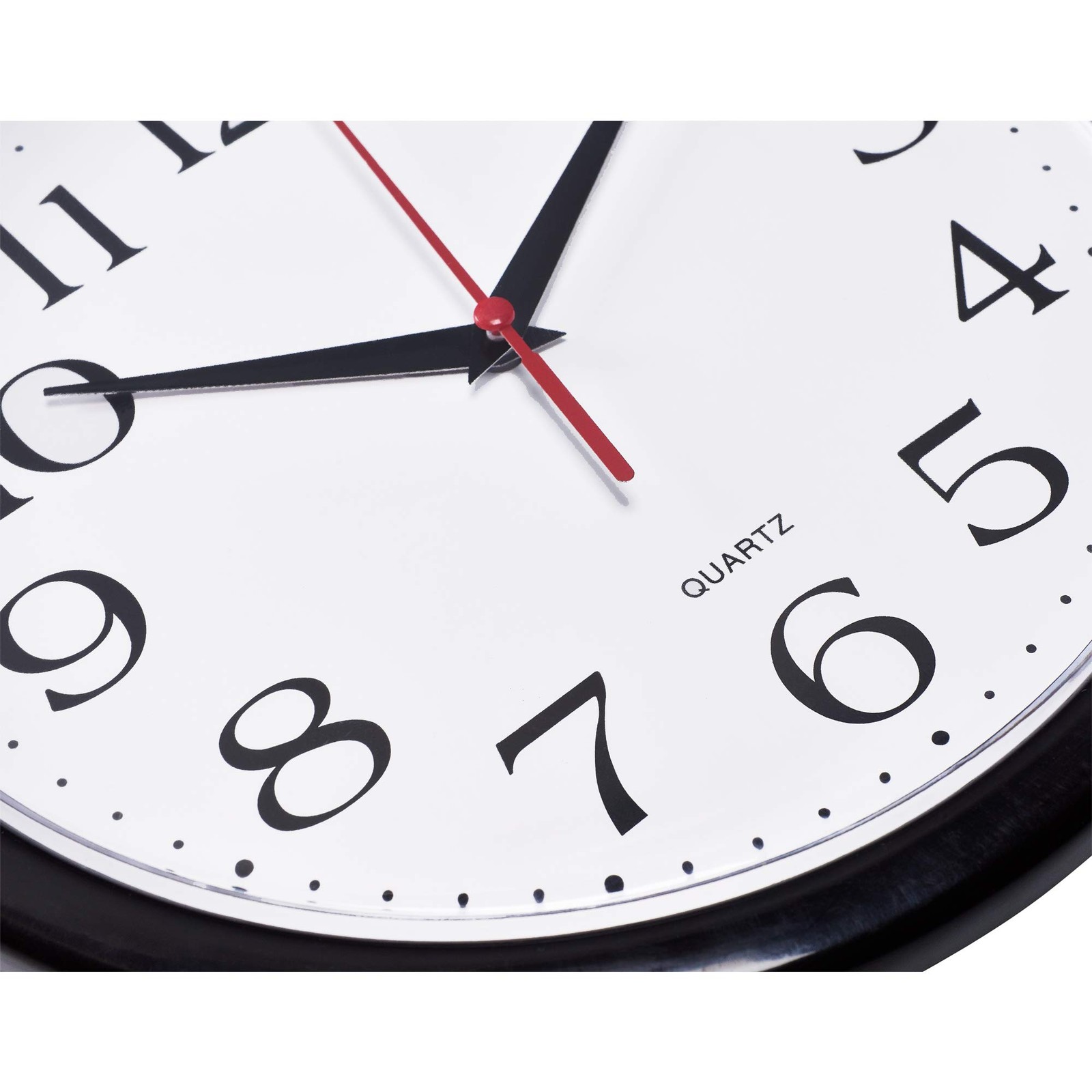 Bernhard Products Black Wall Clock Silent Non Ticking 10 Inch 10 Inch,