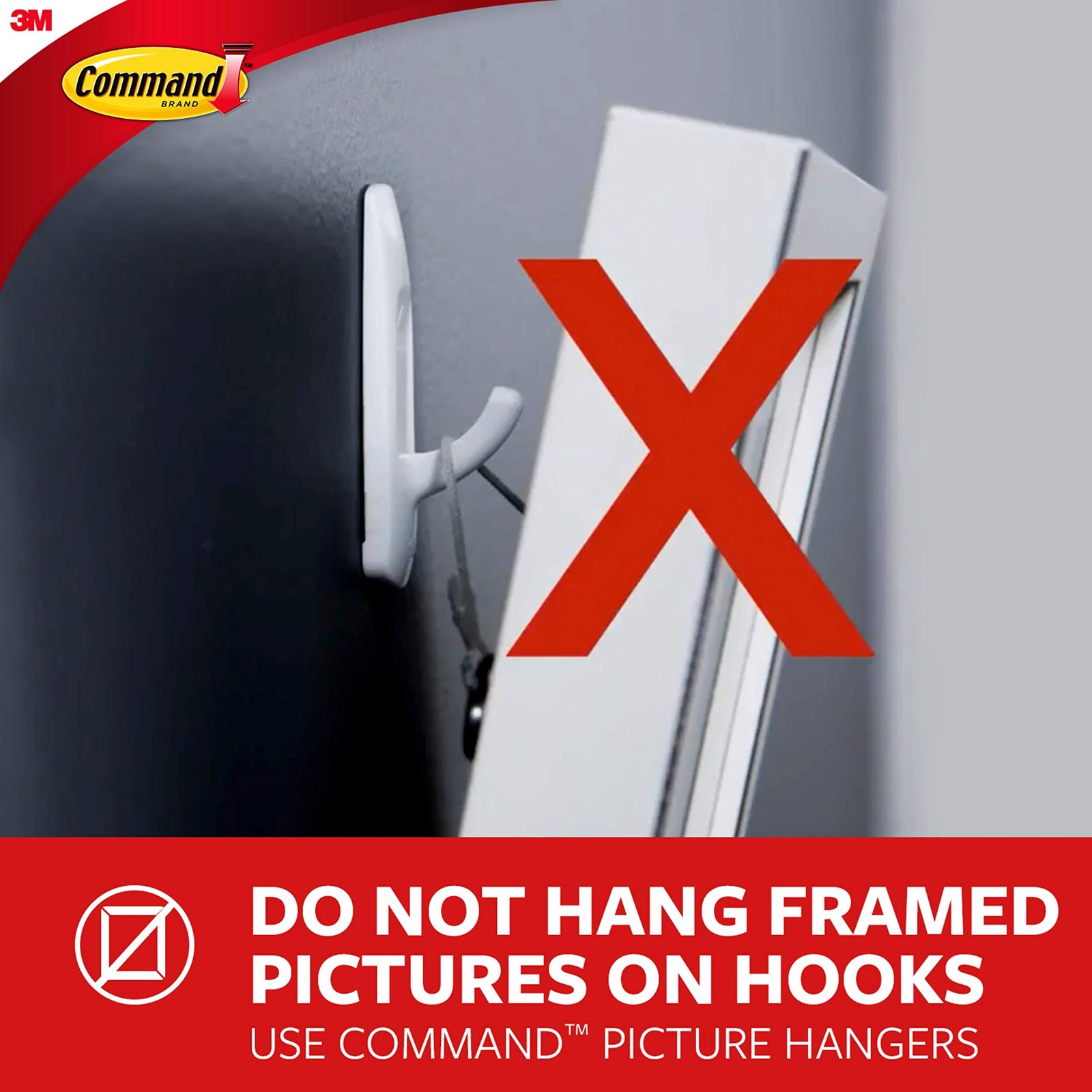 Command Medium Designer Hooks with Adhesive Strips, 3 lb Capacity (2-Pack)