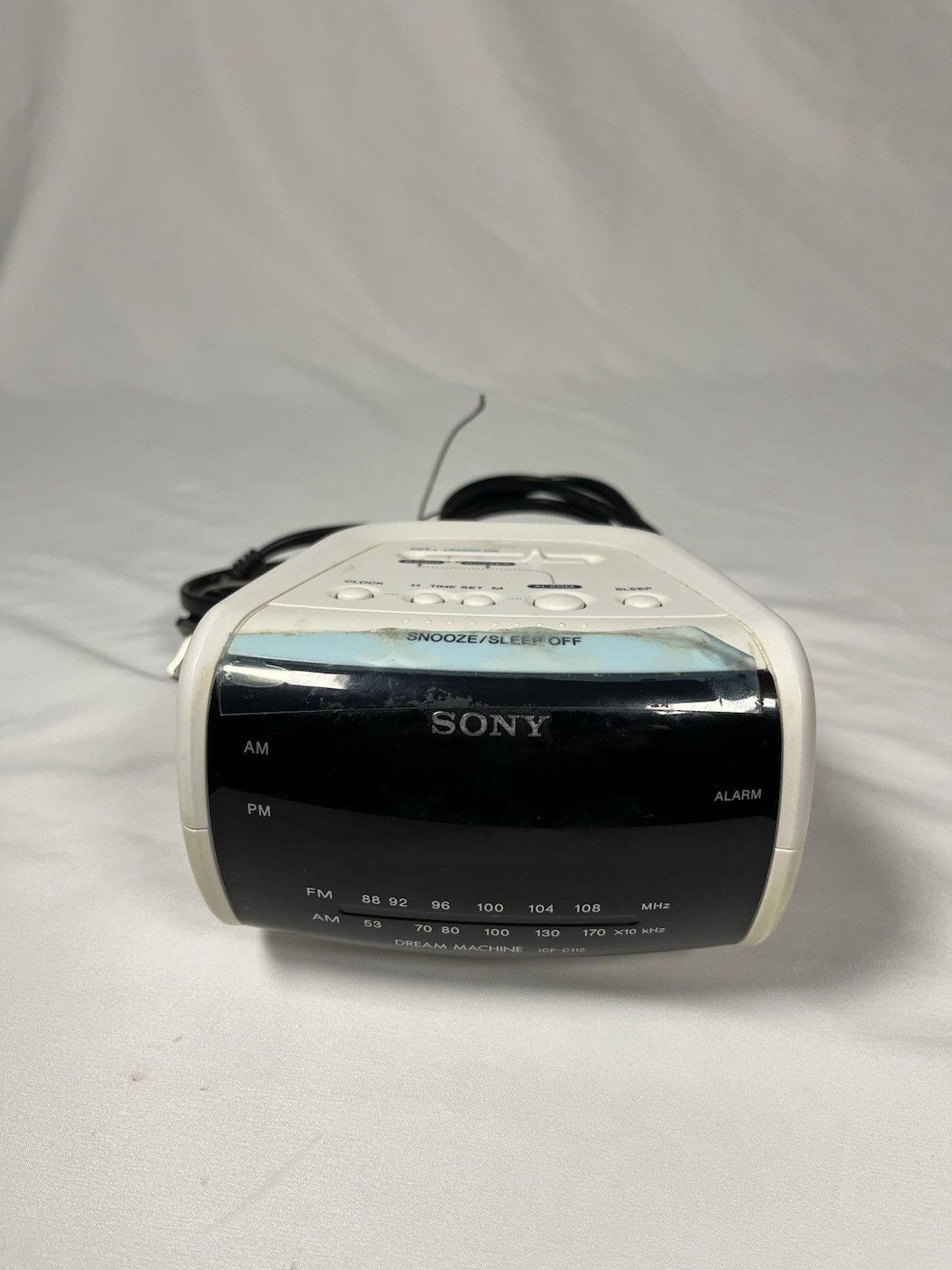 Sony AM/FM Clock Radio – Model ICF-C112 – White