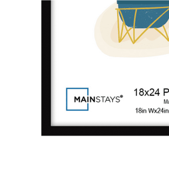 Mainstays 18×24 Basic Black Poster Frame, Wall Art Vertical Horizontal,