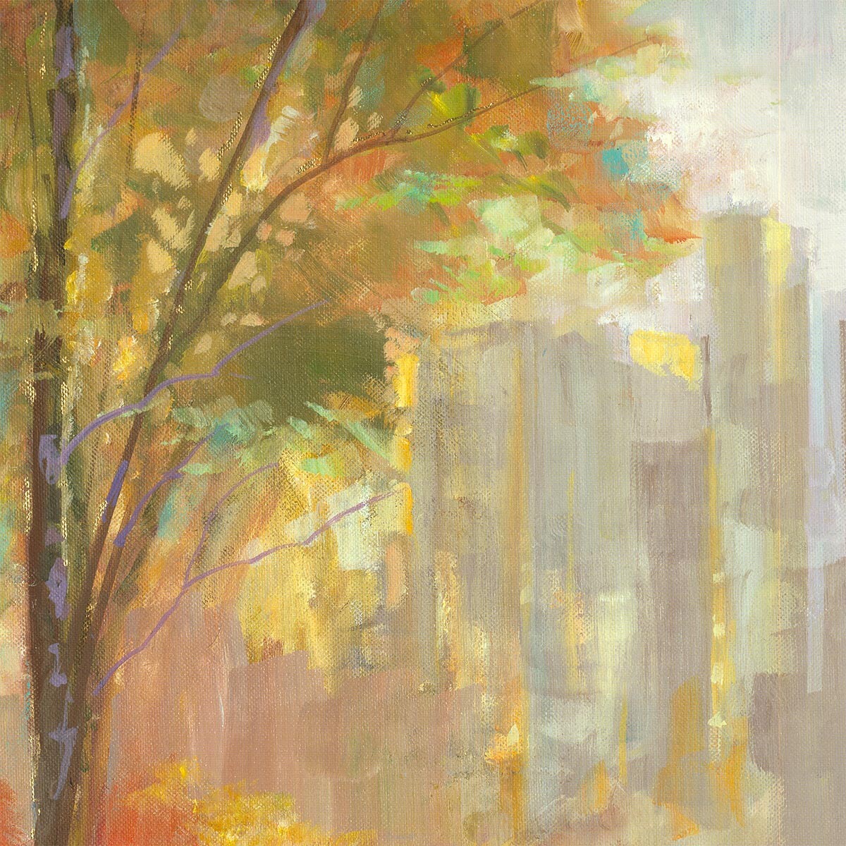 36W »x24H » CITY VIEW by RUANE MANNING – CENTRAL PARK NEW YORK CHOICES of CANVAS