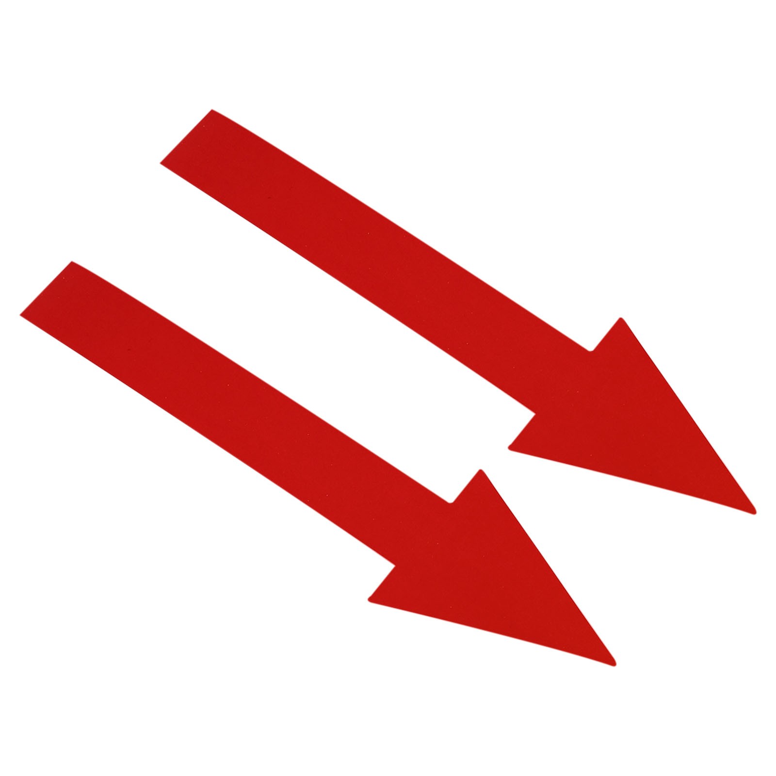 12Pcs Directional Arrow Sticker 6&Prime; L Self Adhesive Decal Sign Red