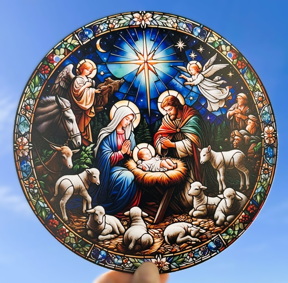 New Suncatcher Jesus Nativity 8&Prime; Christian Religious Combined Shipping