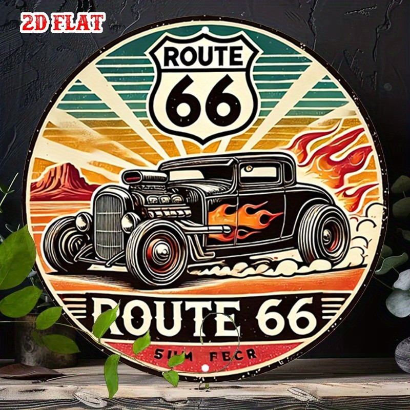 Vintage Aluminum Sign Adventure Round 8 Inch Funny Metal Wall Decor