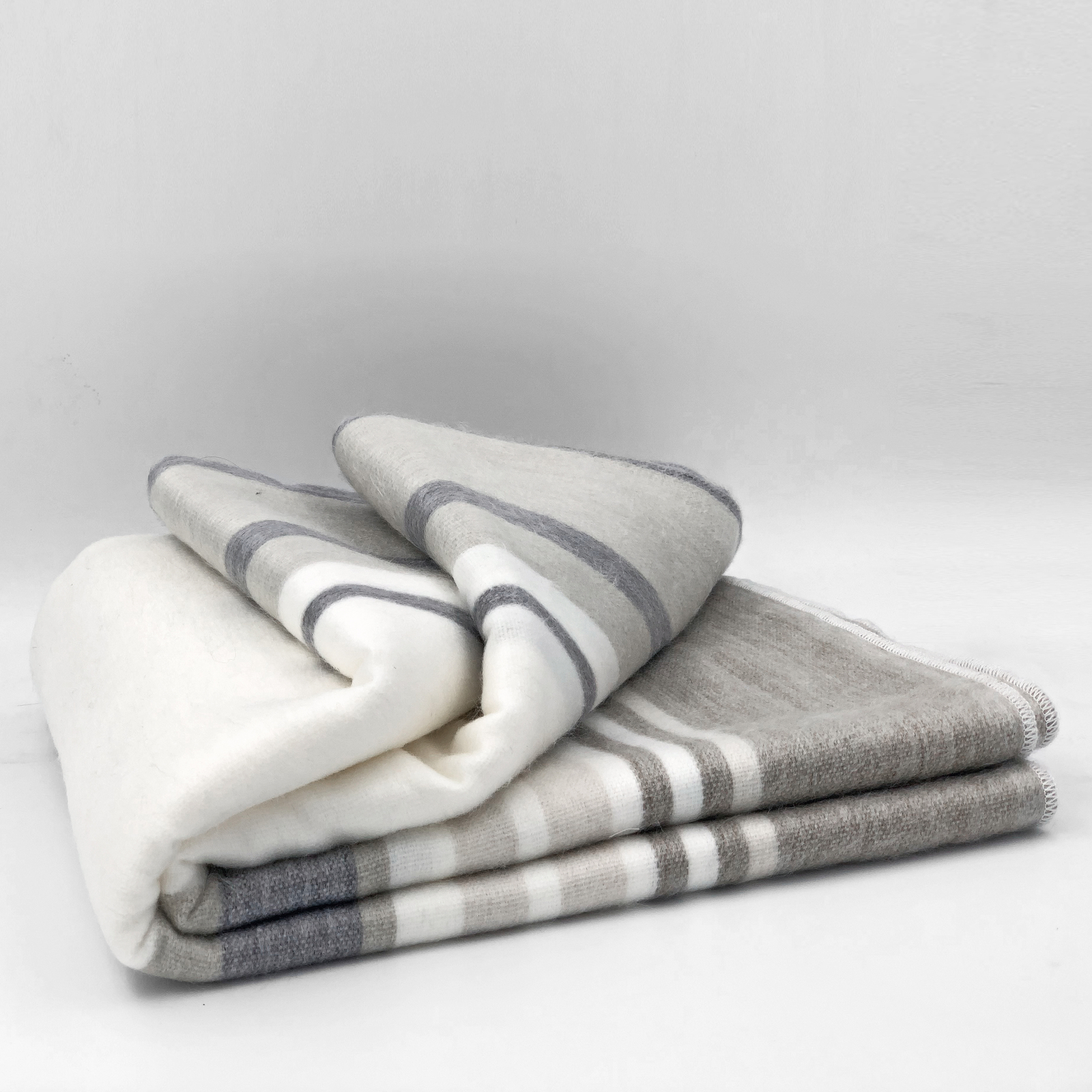 SOFT&WARM STRIPED ALPACA LLAMA WOOL BLANKET PLAID 99&Prime;x67&Prime; QUEEN BED SOFA COUCH