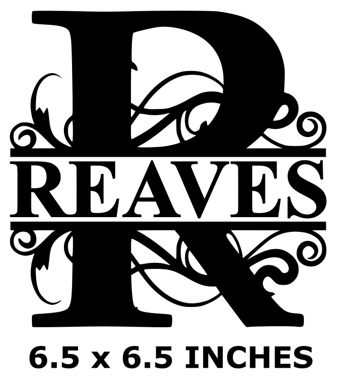 LETTER R PERSONALIZED W/ NAME CUSTOM VINYL DECAL FOR 8&Prime; GLASS BLOCK DIY CRAFTS