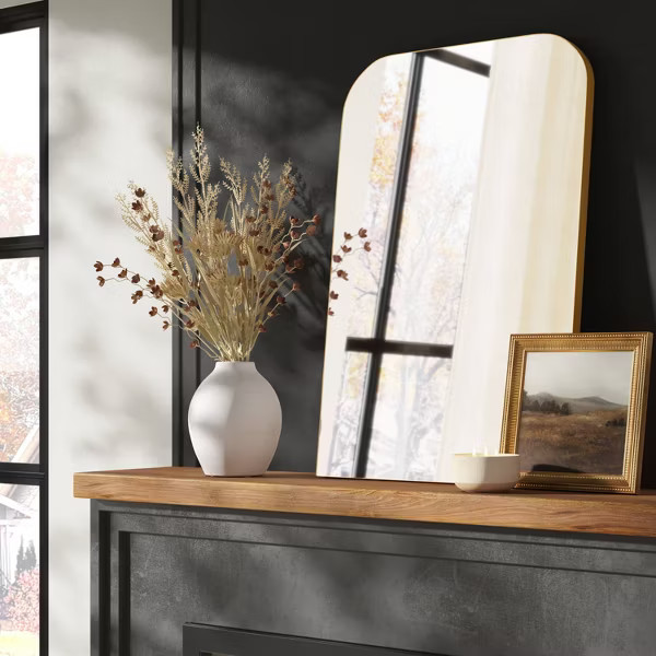 24&Prime; x 36&Prime; Infinity Mantle Mirror Brass – Threshold™: Rust-Resistant, Wall Mount