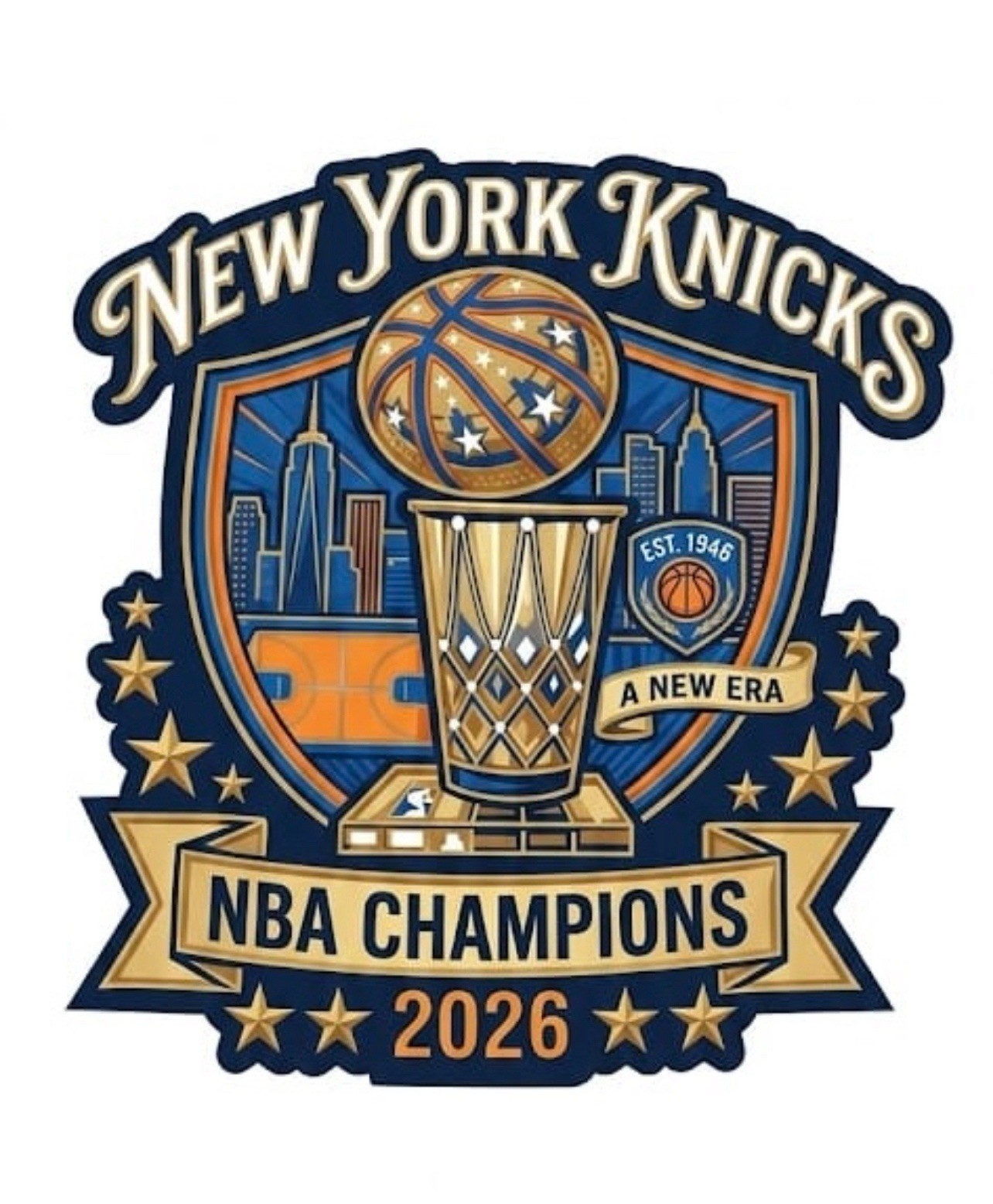 100 New York Knicks 2026 Championship Stickers Waterproof Vinyl NEW – 1.5&Prime;