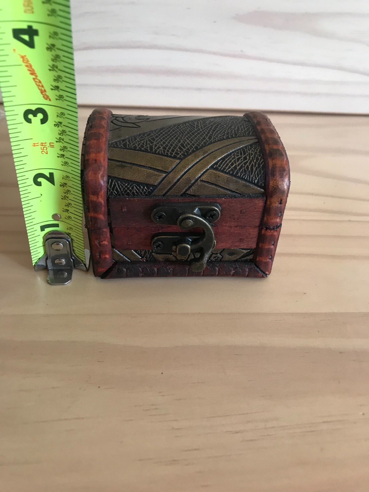 Antique Wooden Box Jewelry Box Multipurpose Treasure Chest Trinket Box