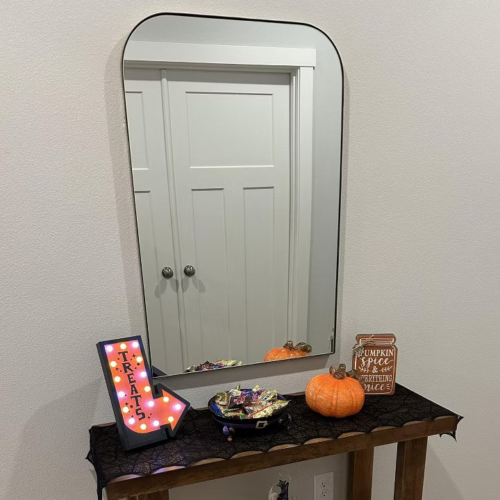 24&Prime; x 36&Prime; Infinity Mantle Mirror Brass – Threshold™: Rust-Resistant, Wall Mount