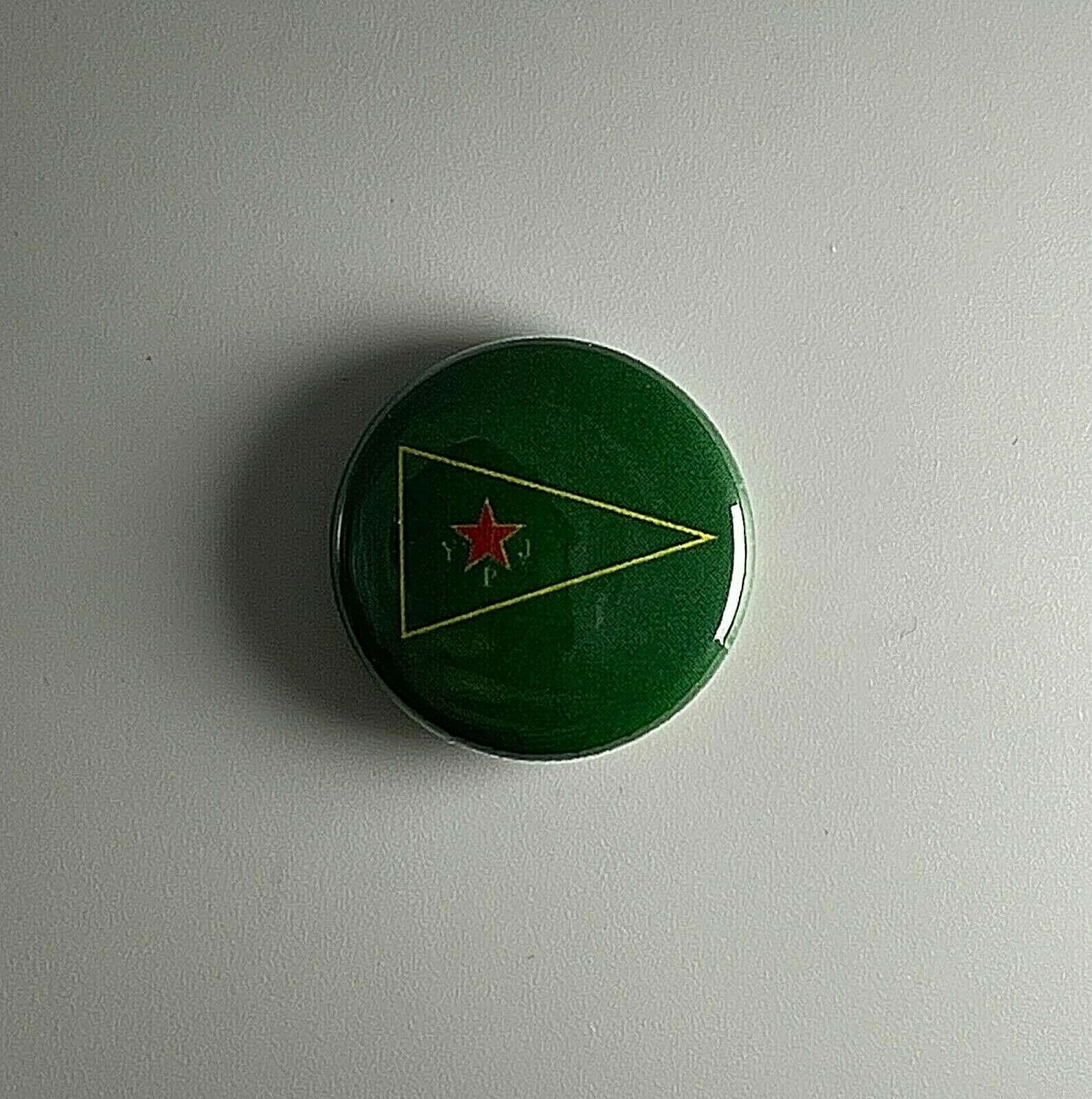YPJ Flag Rojava People&rsquo;s Protection Unit Kurdistan YPG 1&Prime; Button Y004B Badge Pin