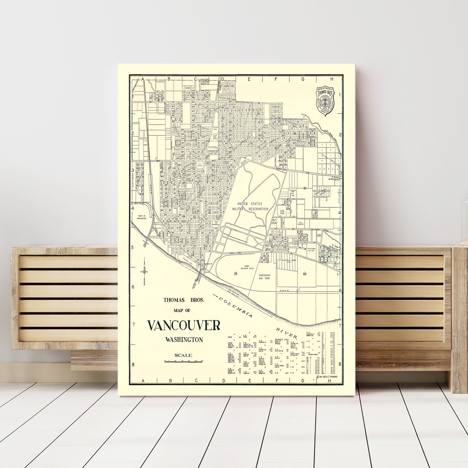 Old Map of Vancouver, WA 1920 – Vintage Vancouver Washington