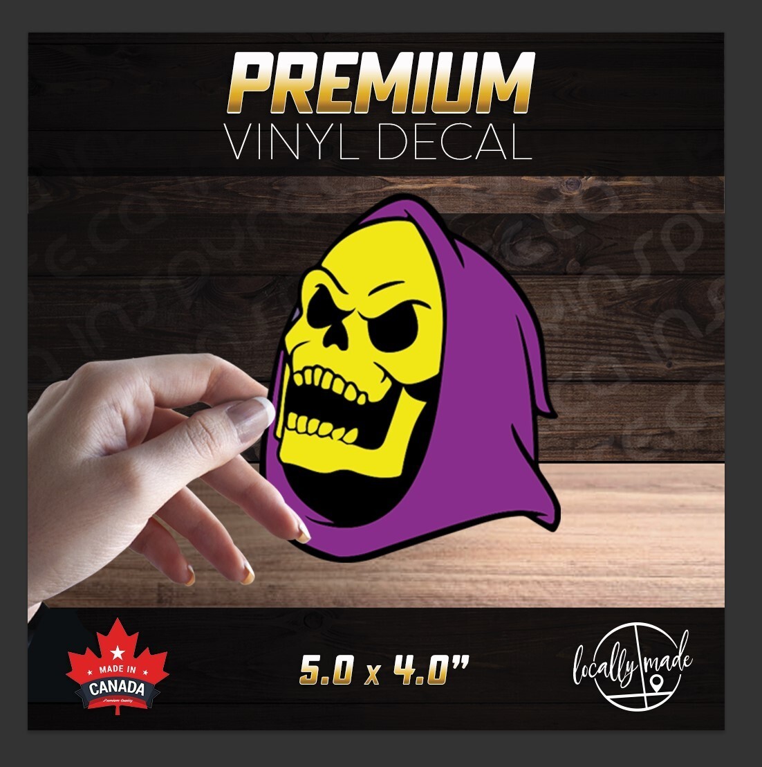Skeletor Laughing Vinyl Decal/Sticker 5.0in | MOTU Masters of the Universe 80&rsquo;s
