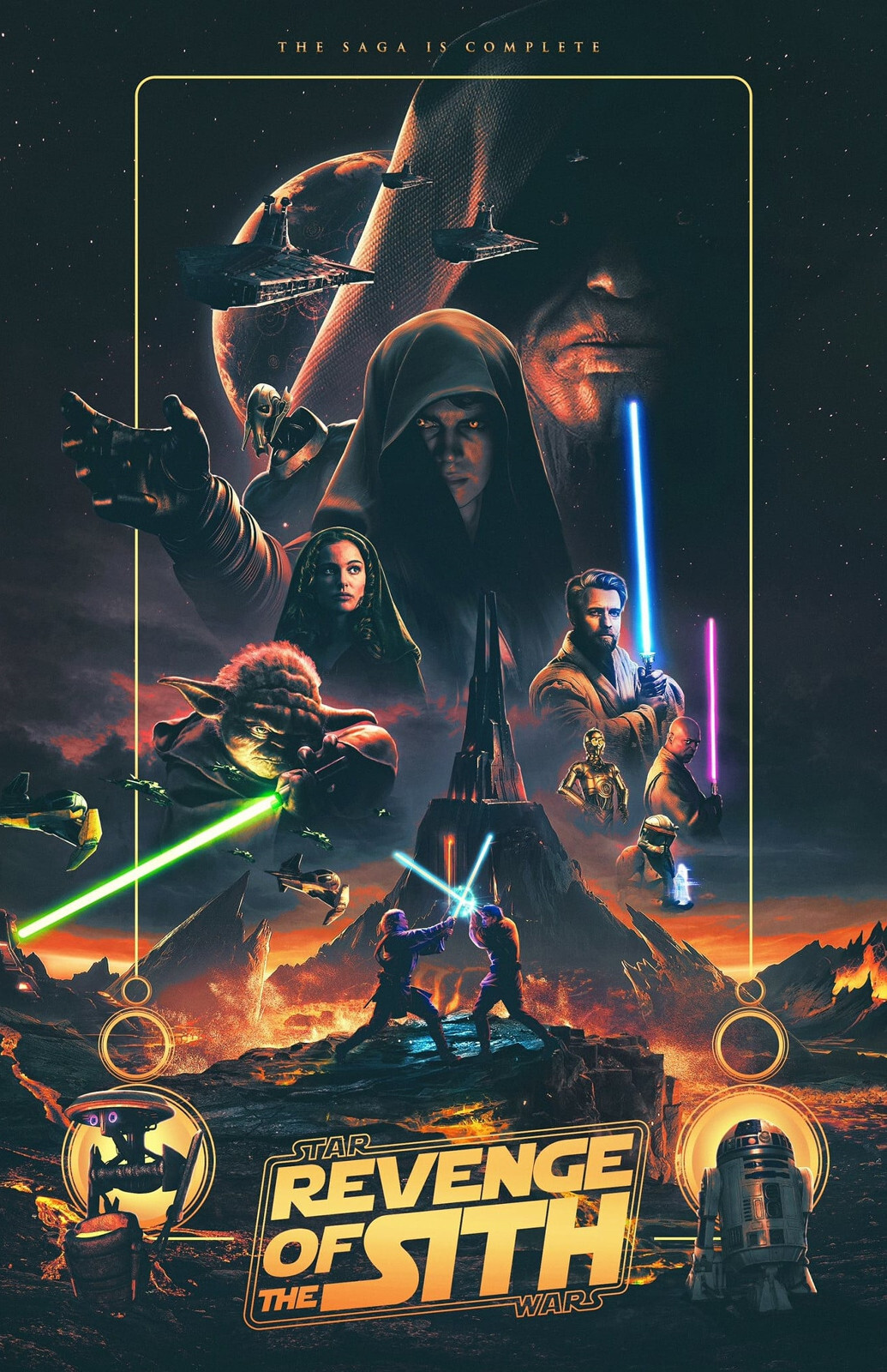 AA4218 Star Wars Episode III Revenge of the Sith Film R2D2 Movie Poster 11×17