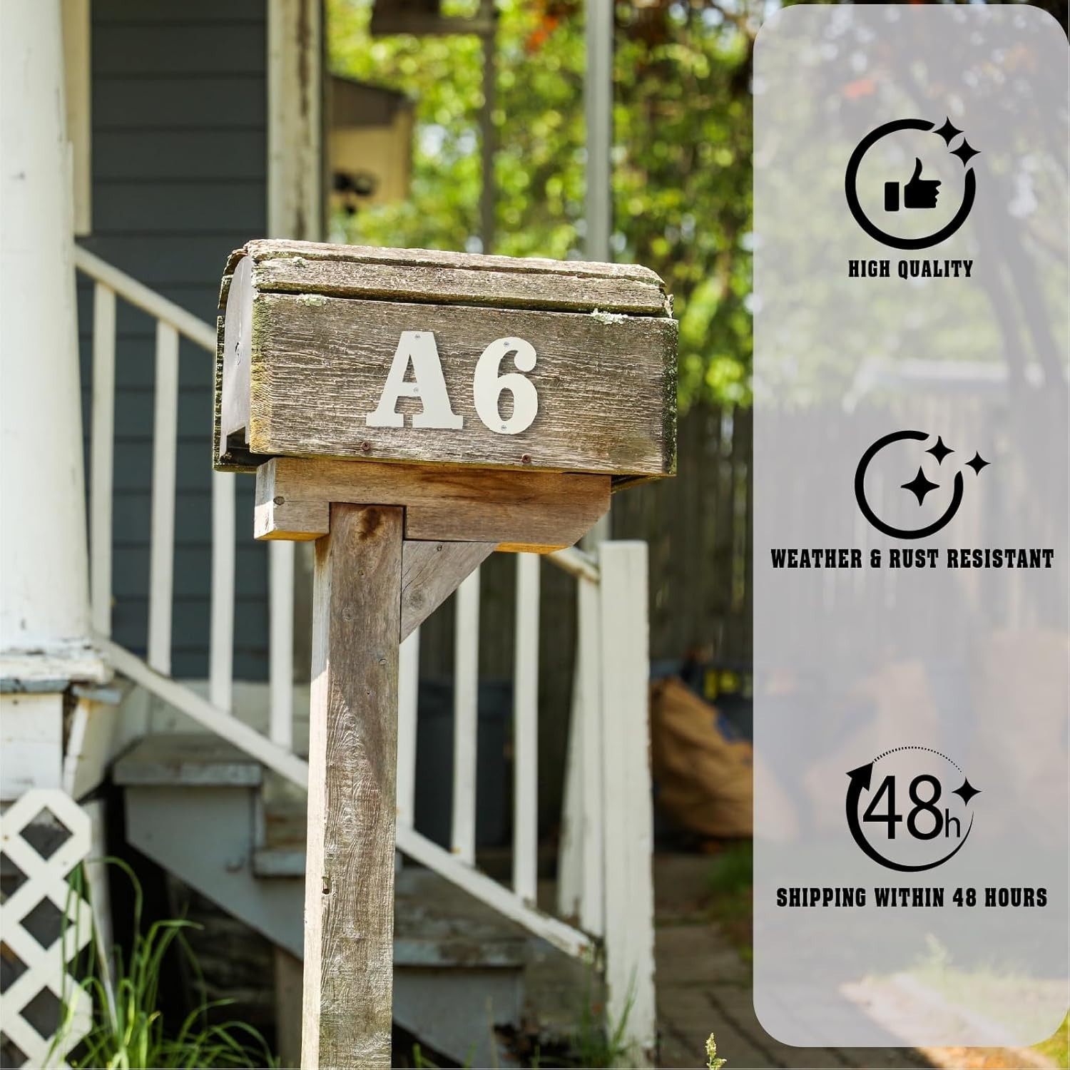 Durable 3-Inch Weather-Resistant Metal Letters for Garden & Door Decor