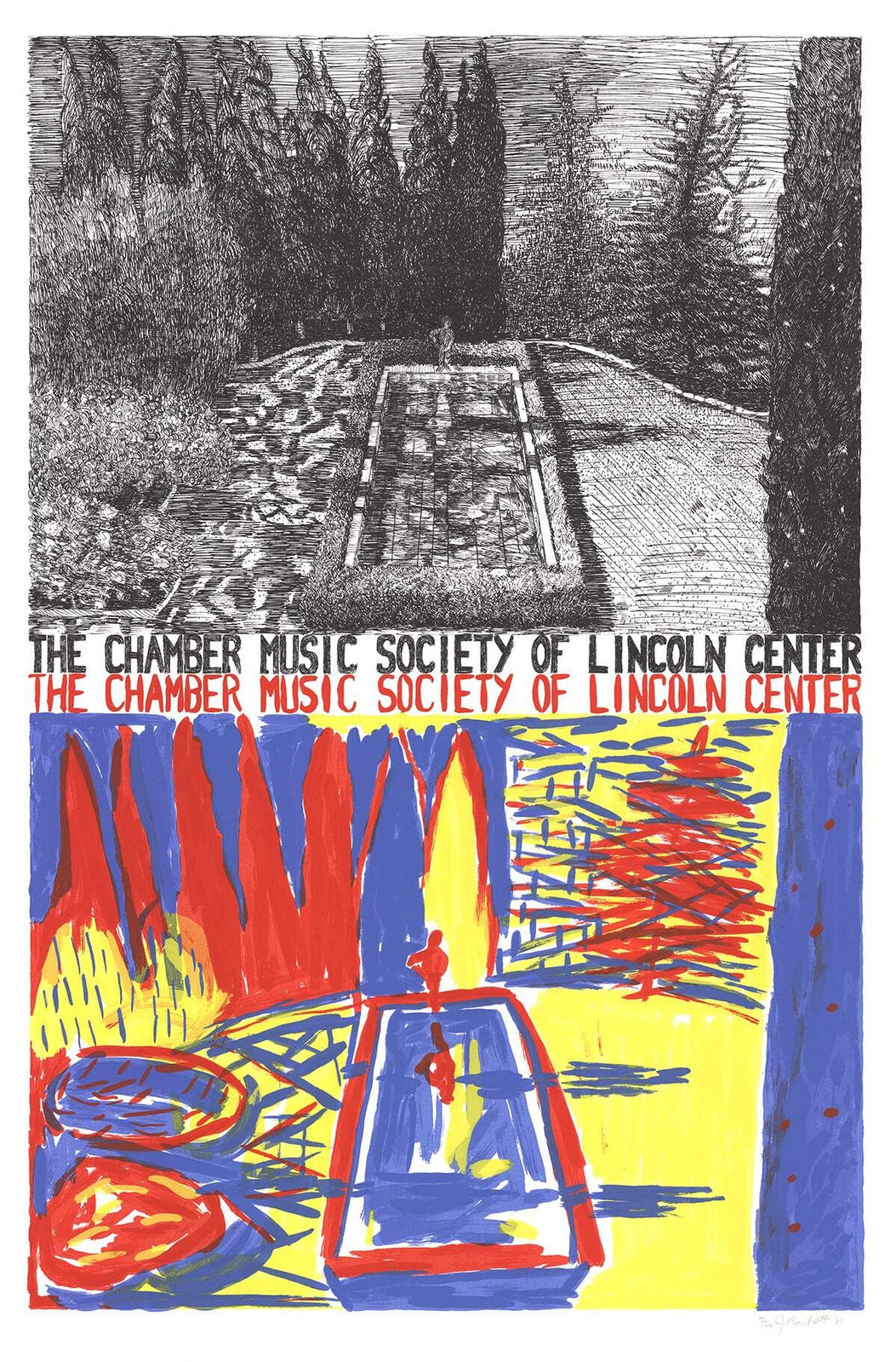JENNIFER BARTLETT Chamber Music of Lincoln Center SIGNED 35&Prime; x 23.5&Prime; Serigraph 1