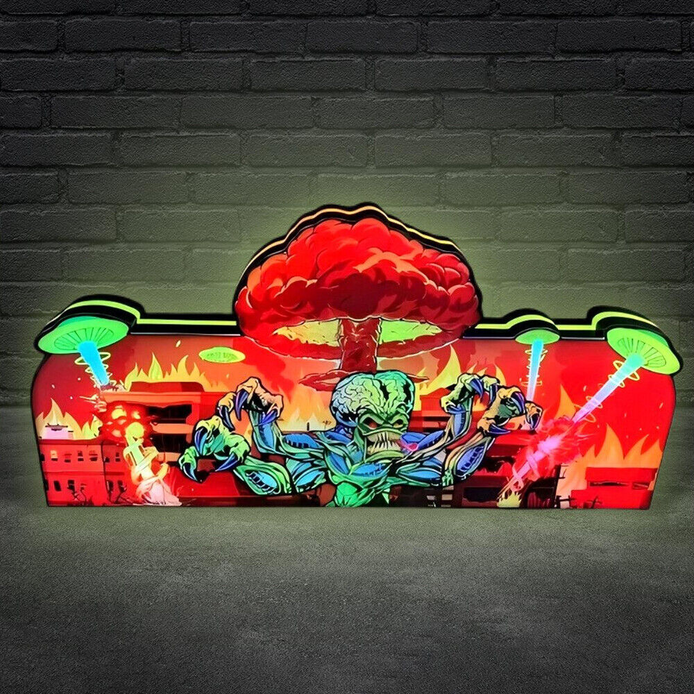 Attack From Mars Pinball Topper 3D Printed LED Lightbox with USB and Dimmier