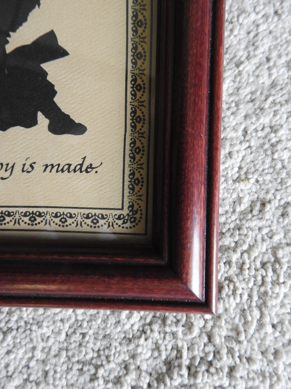 Reproduction OldeTyme Treasure Friends are Rare Books Antique Silhouette Picture