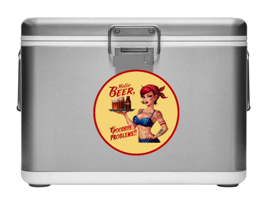 Beer – Goodbye Problems – 4&Prime; Vinyl Car Decal Sticker Cooler Laptop Truck Smoker