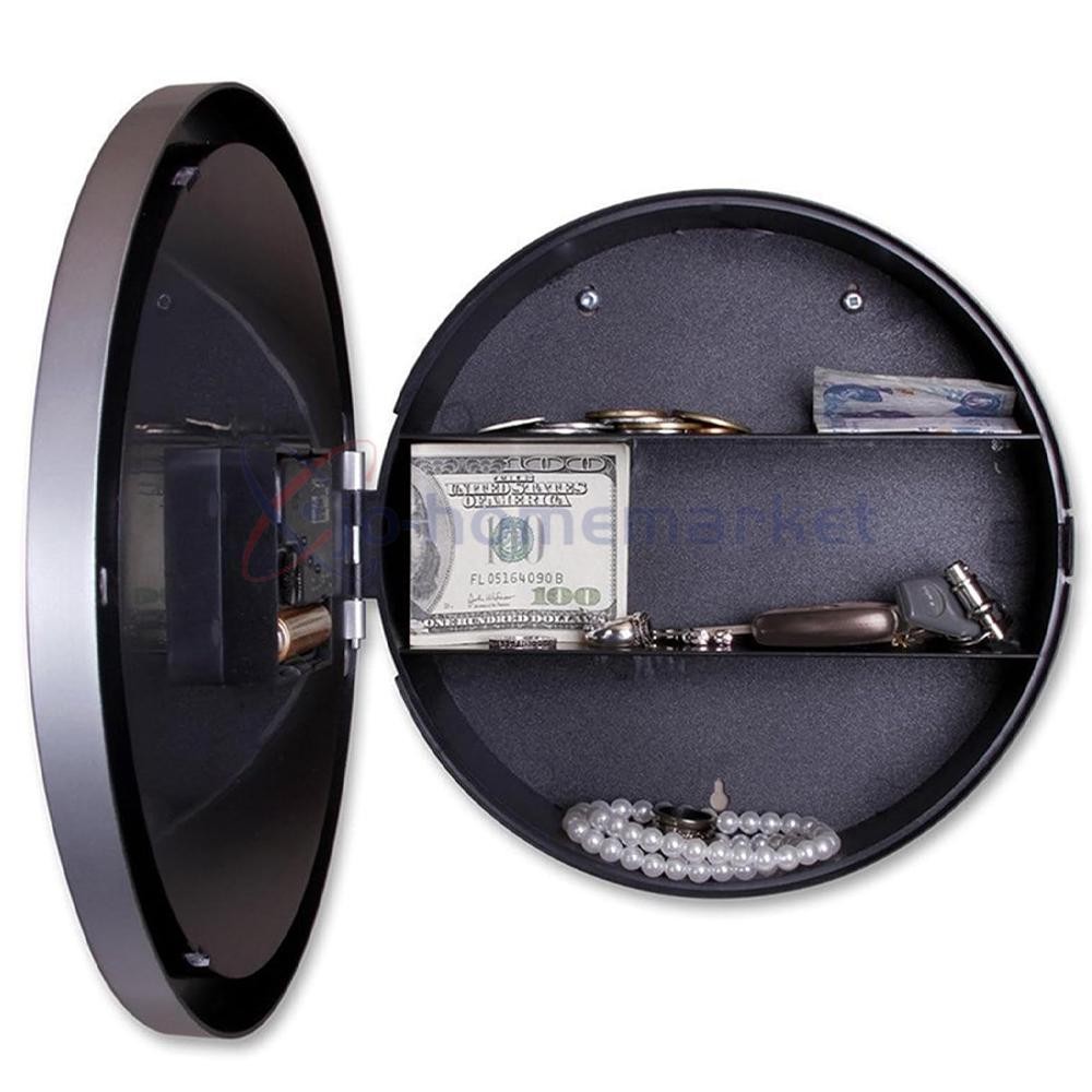 Wall Mounted Clock with Door for Storage Secret Interior Compartment