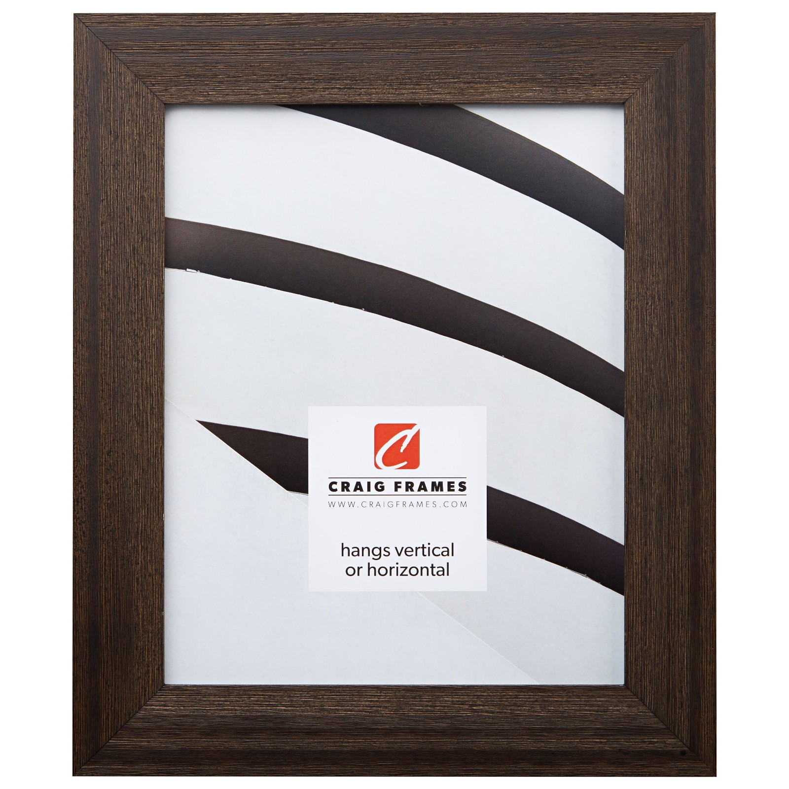 Craig Frames Country, 1.5&Prime; Driftwood Weathered Black Wood Picture Frame