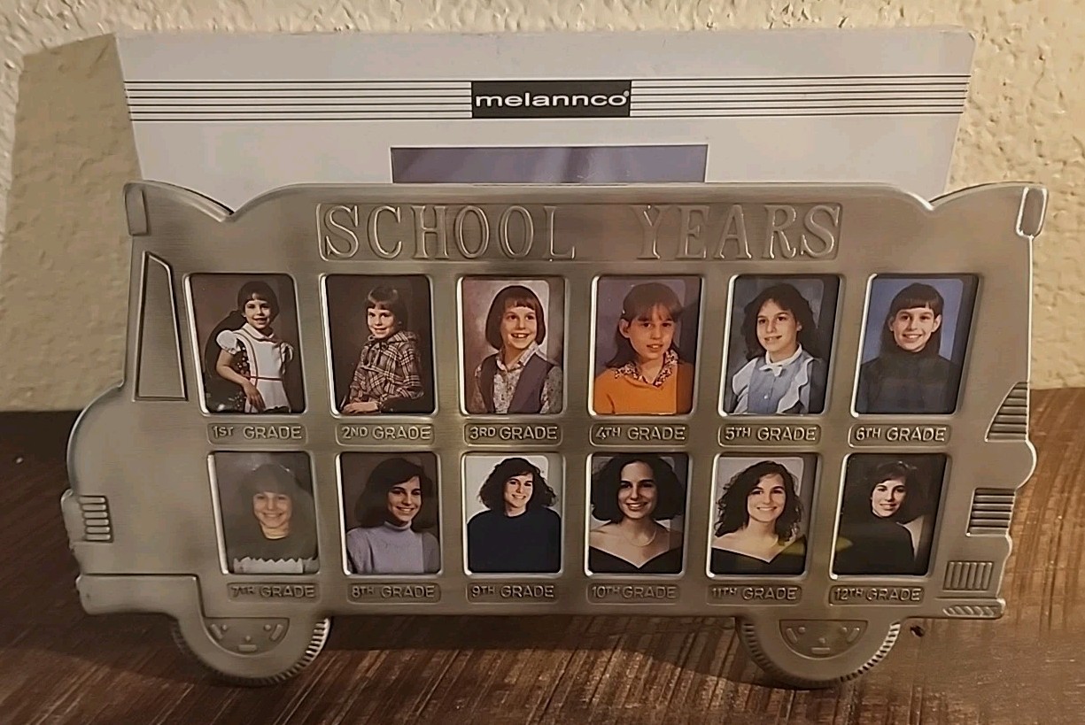 Vintage 1999 School Bus Frame Melannco By International Silver Co NOS IN BOX