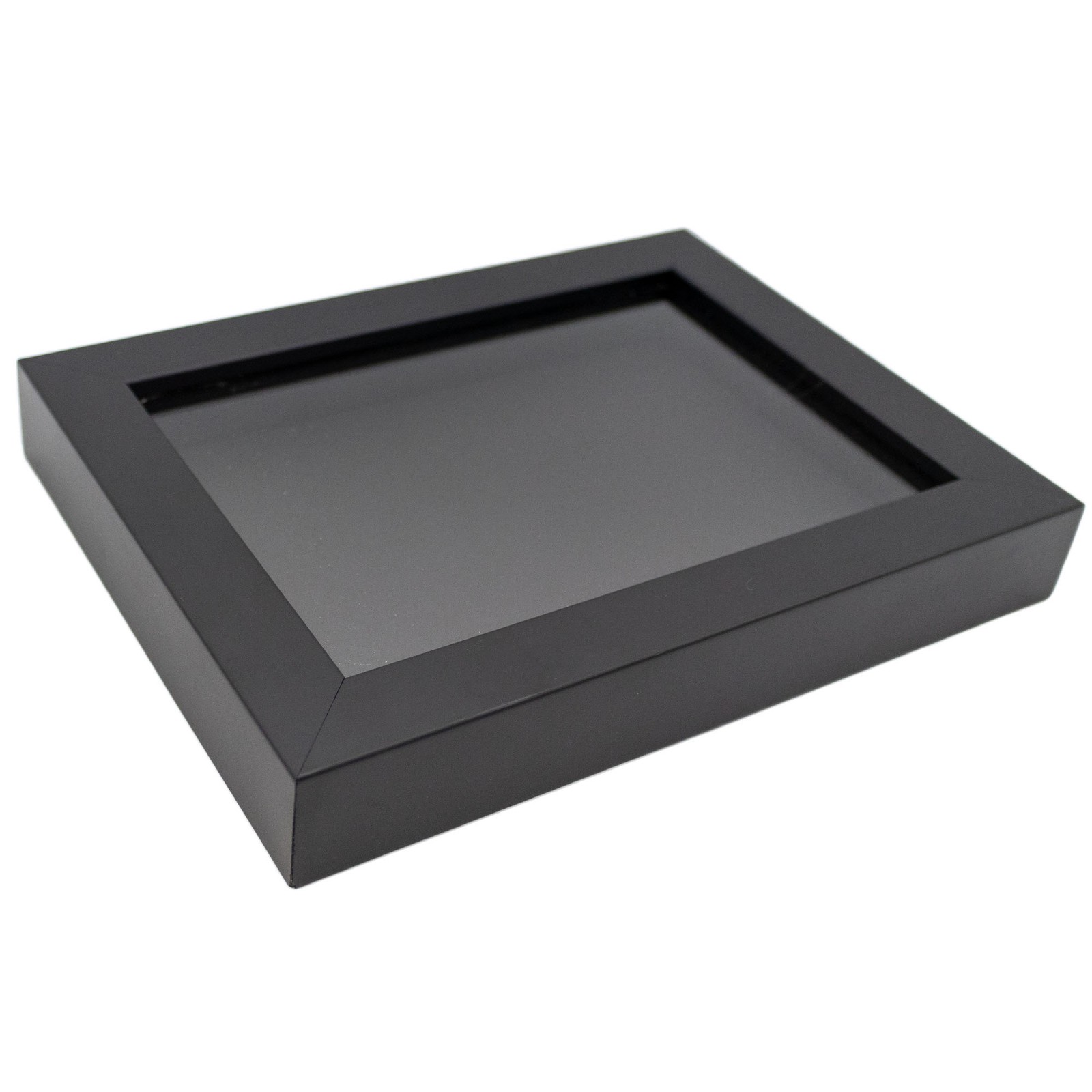Black 12×12 Wood Shadow Box With Black Acid-Free Backing 11/16 Usable Depth