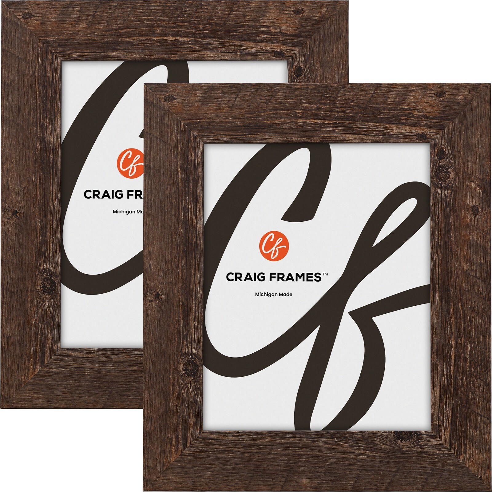 American Barn, 2&Prime; Barnwood Brown Picture Frame, Uncommon Sizes 4×9-17×33, 2-Pack