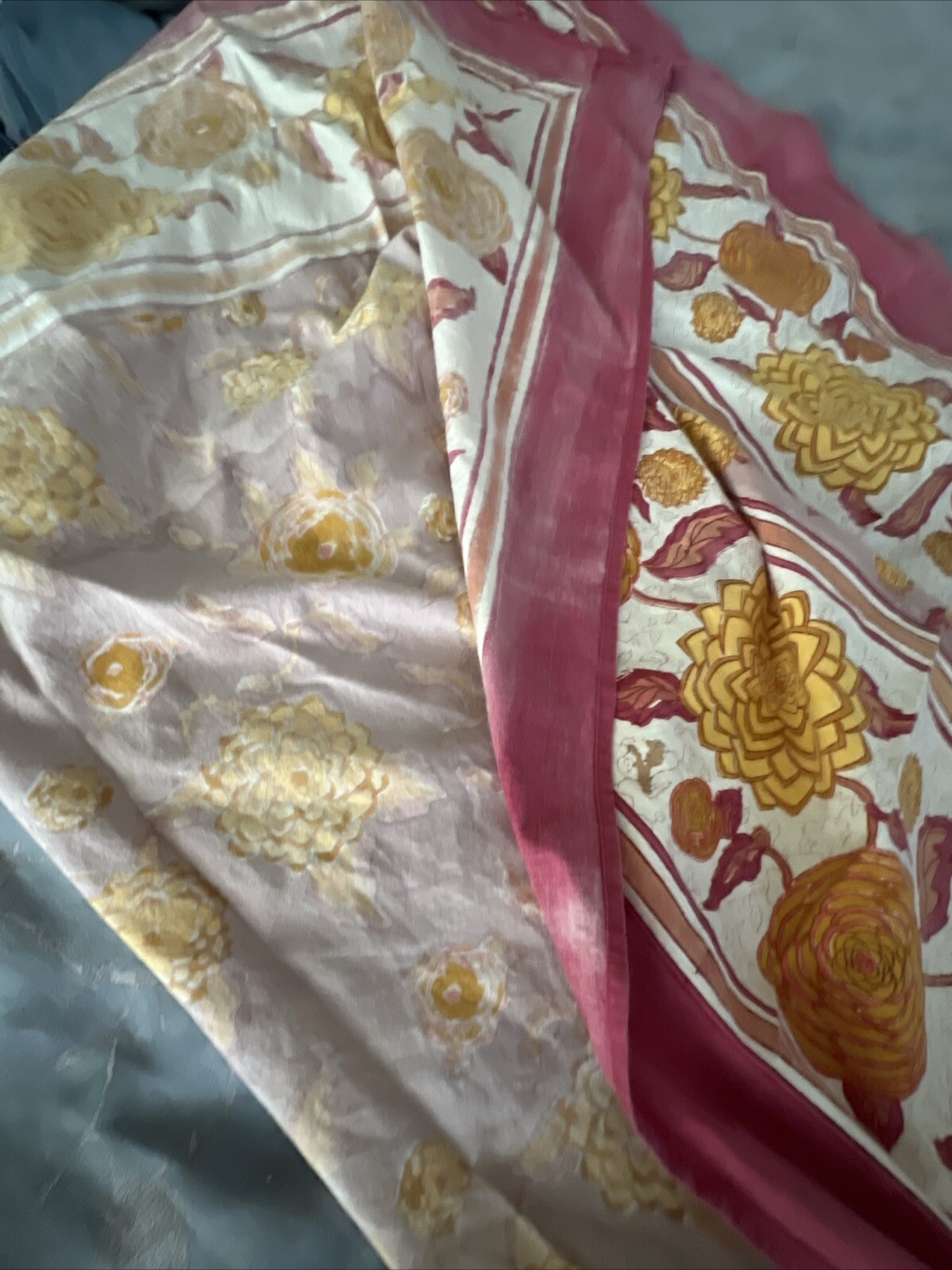 Vintage Batik Tablecloth Tapestry Boho Bedspread Authentic Decor 79×79 Square