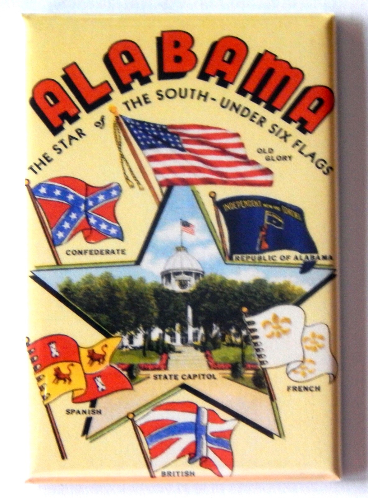 Alabama « Star of the South » FRIDGE MAGNET travel souvenir