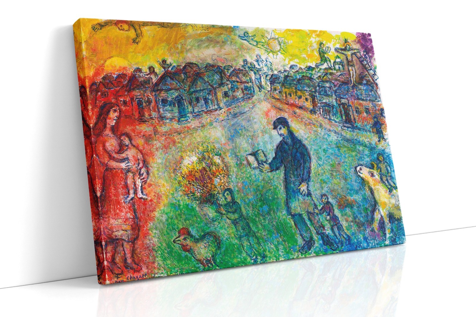 canvas art print giclée – poster pillow. marc chagall le voyageur.
