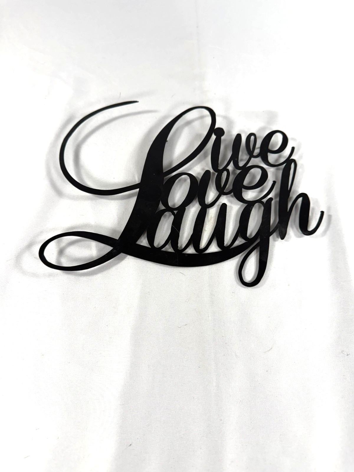 Rustic Black « Live Love Laugh » Wall Decor Sign Inspirational Word Art Home Decor