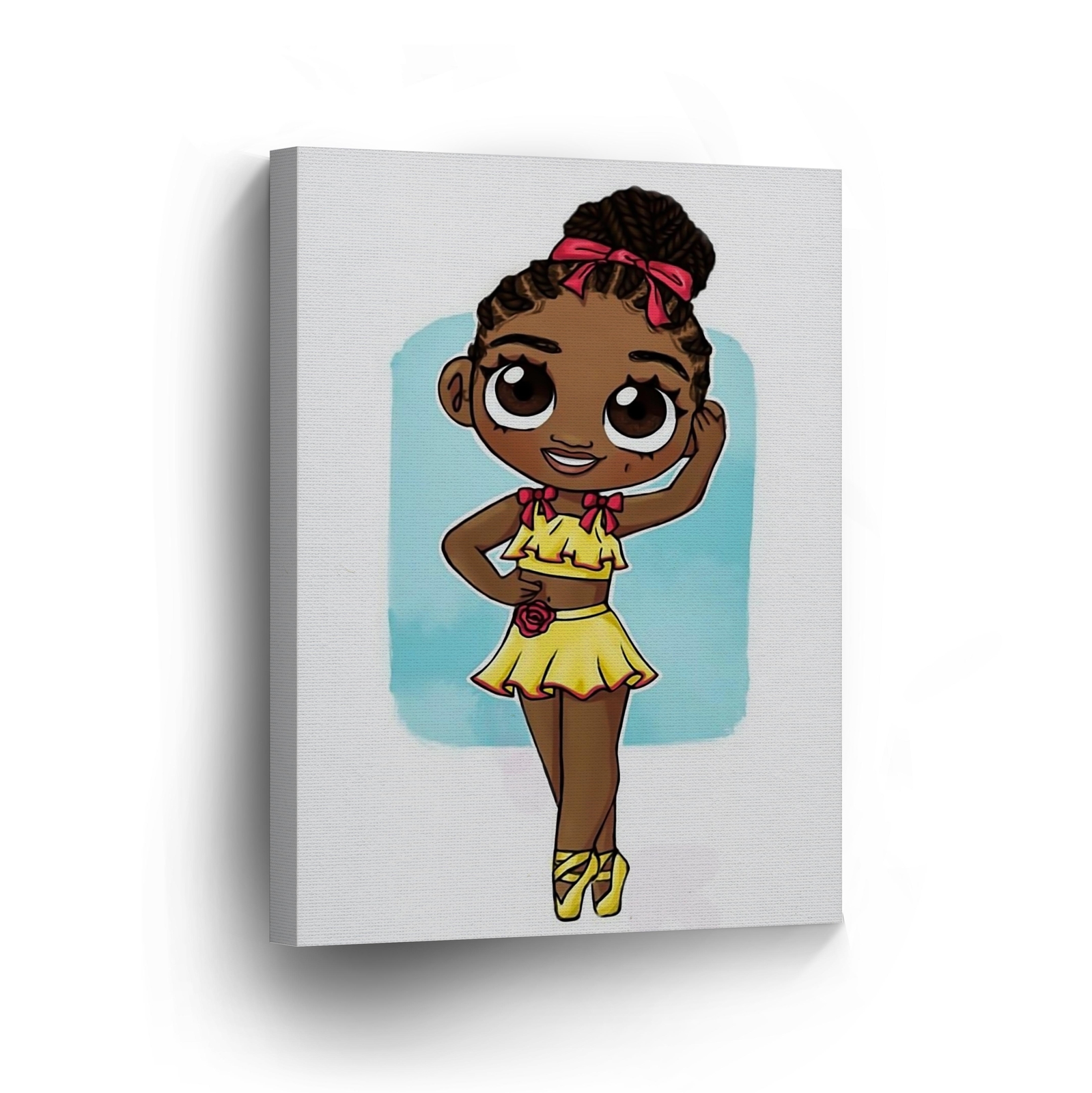Beautiful Cute African Ballet Dancer Kid CANVAS PRINT CANVAS PRINT Wall Art