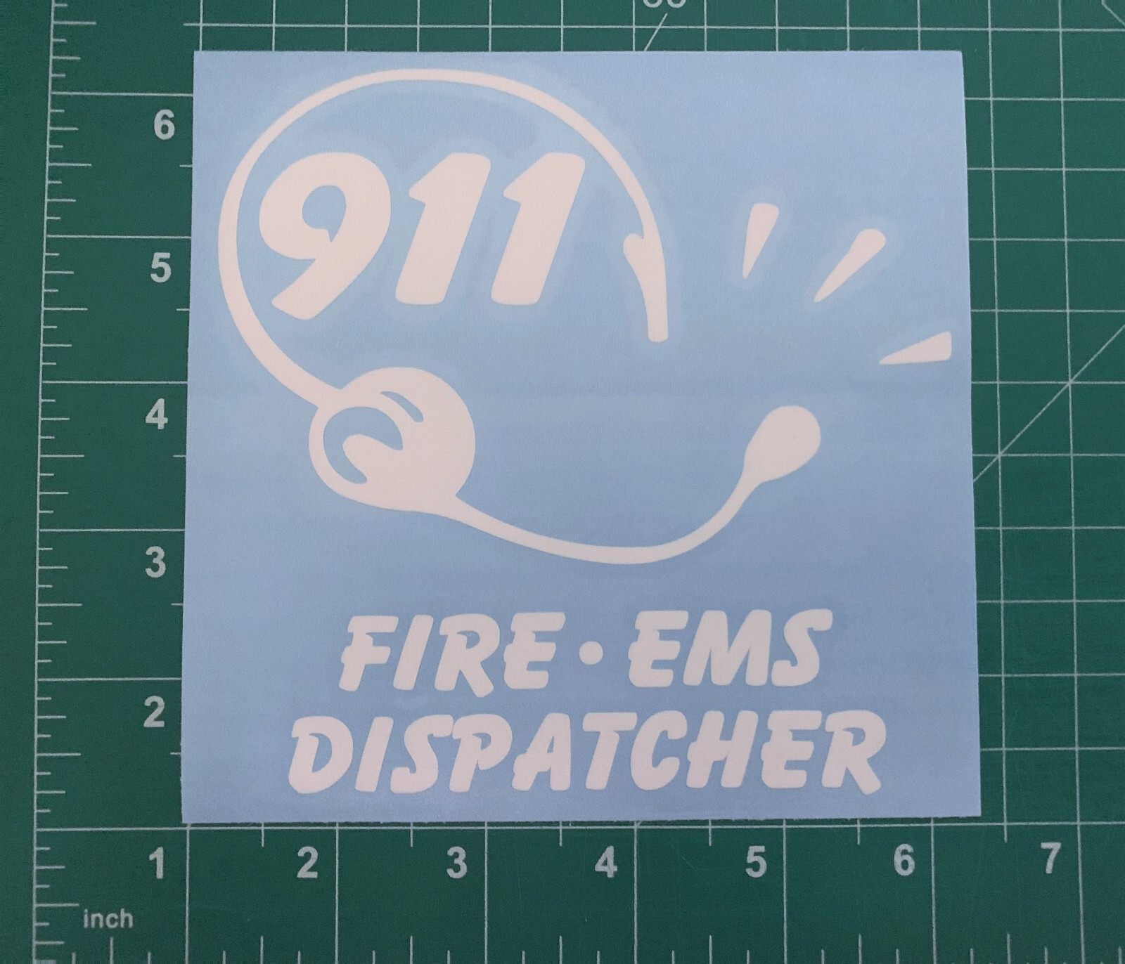 911 Fire EMS Dispatcher or 911 Police Fire EMS Dispatcher – Vinyl Outdoor Decal