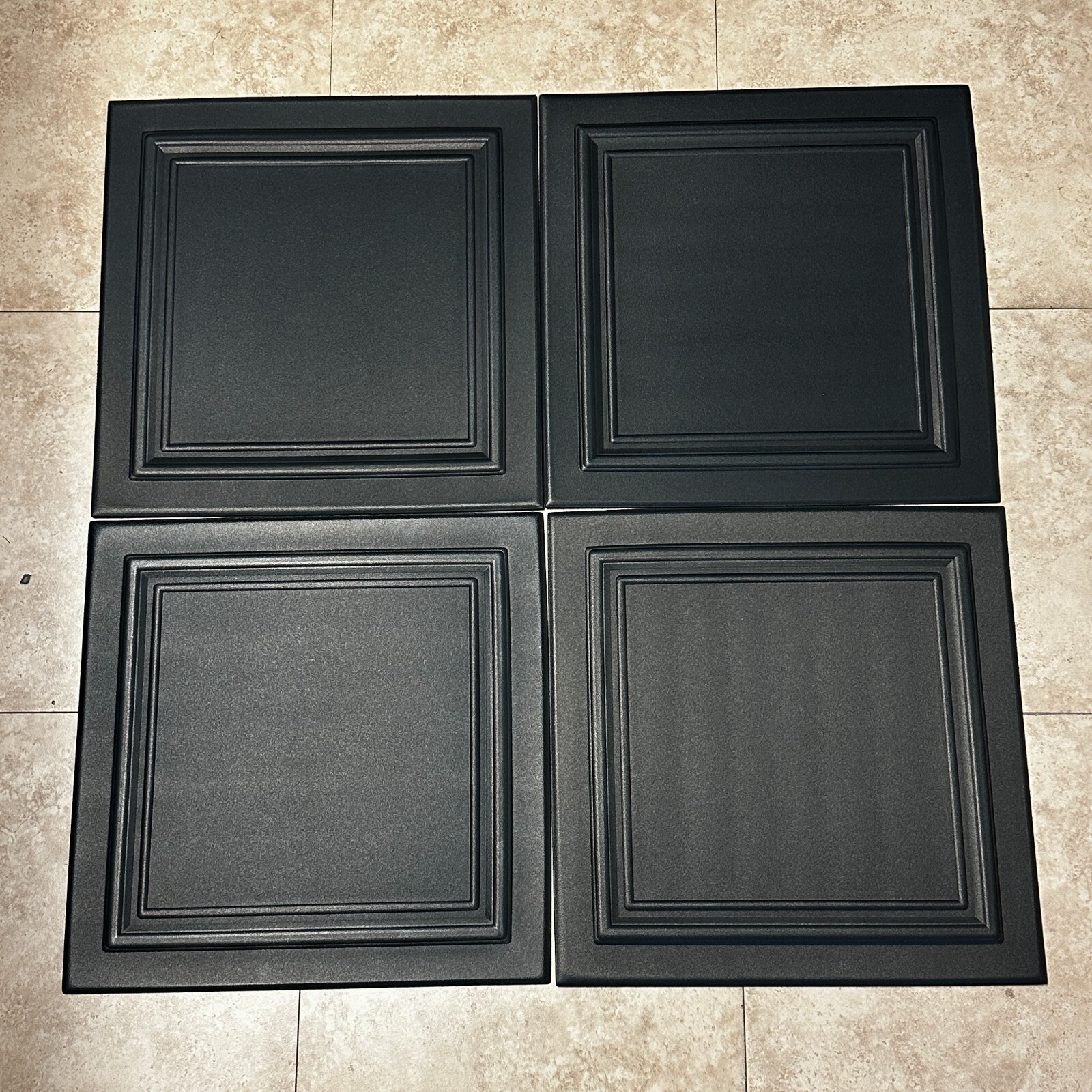 Decorative Ceiling Tiles 20×20 Styrofoam Glue Up R24 Black – AS IS