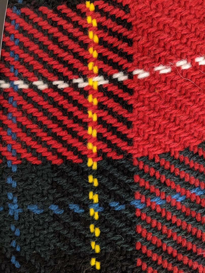 John Branigan Throw Wool & Alpaca Handmade Ireland 50 x 66 O&rsquo;Shea Tartan Red