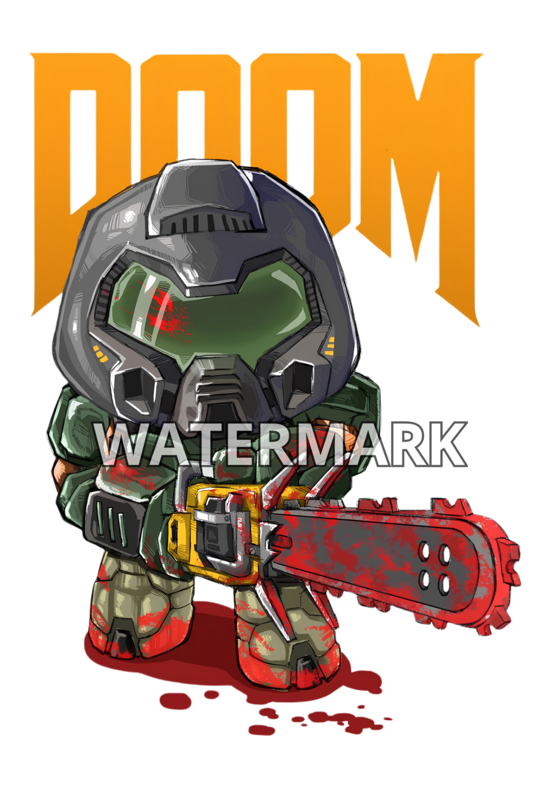 DOOM RETRO VIDEO GAME POSTER SIZE 24 »X36 » ULTRA PREMIUM GLOSSY PHOTO PAPER.#2