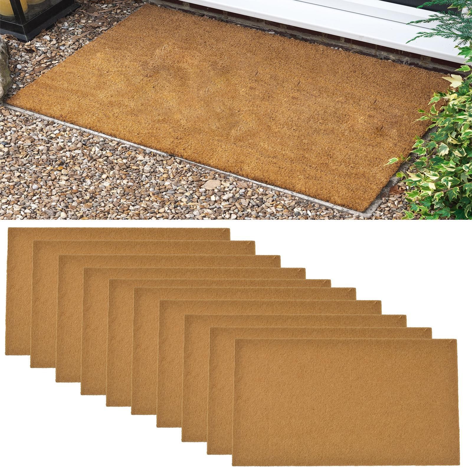 Plain Coir Doormat Bulk 30X17 Inch, Blank Door Mat 10 Pack for Crafting Painting