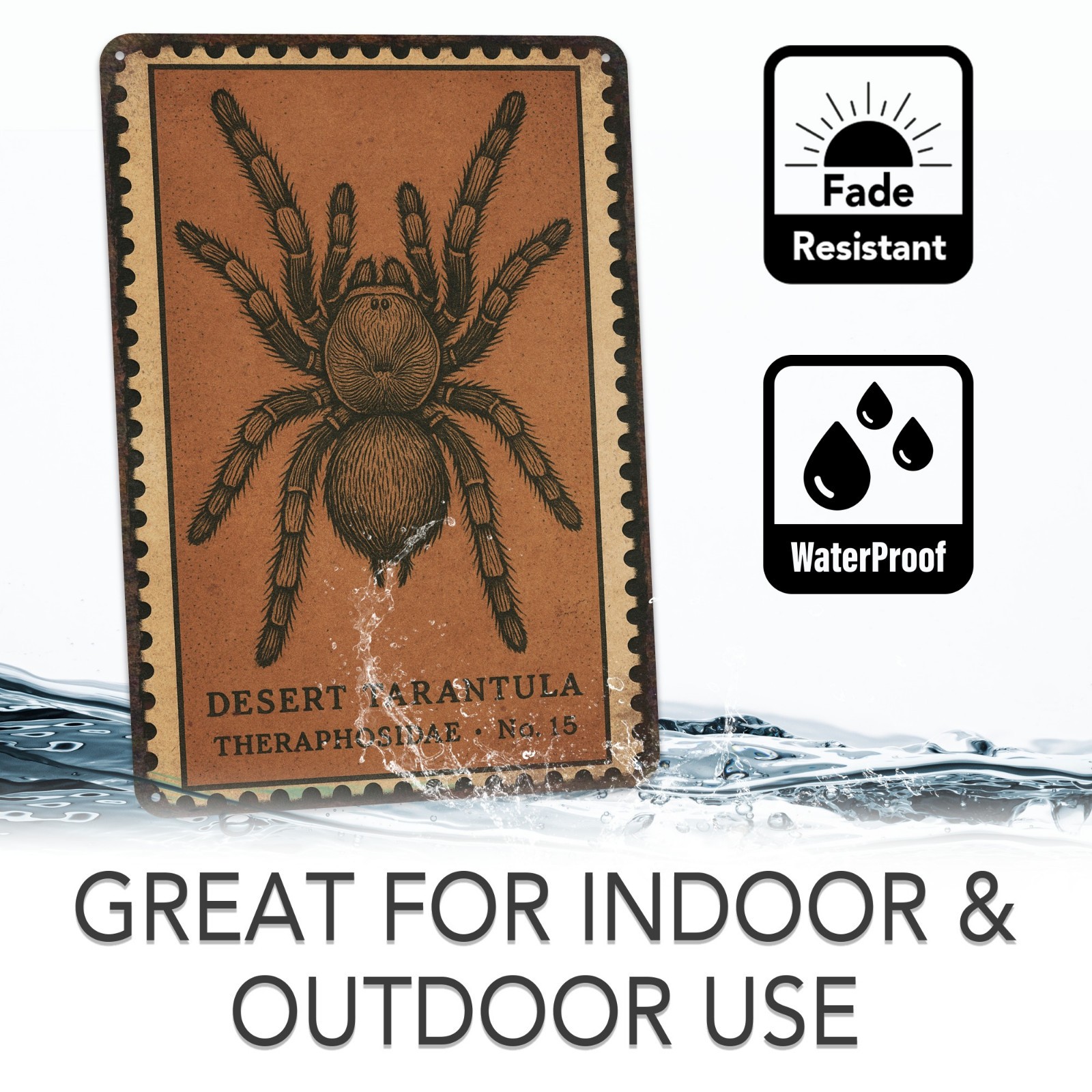 Tarantula Signs, Spider Wall Art, Spider Signs, Arachnophobia, Metal Signs