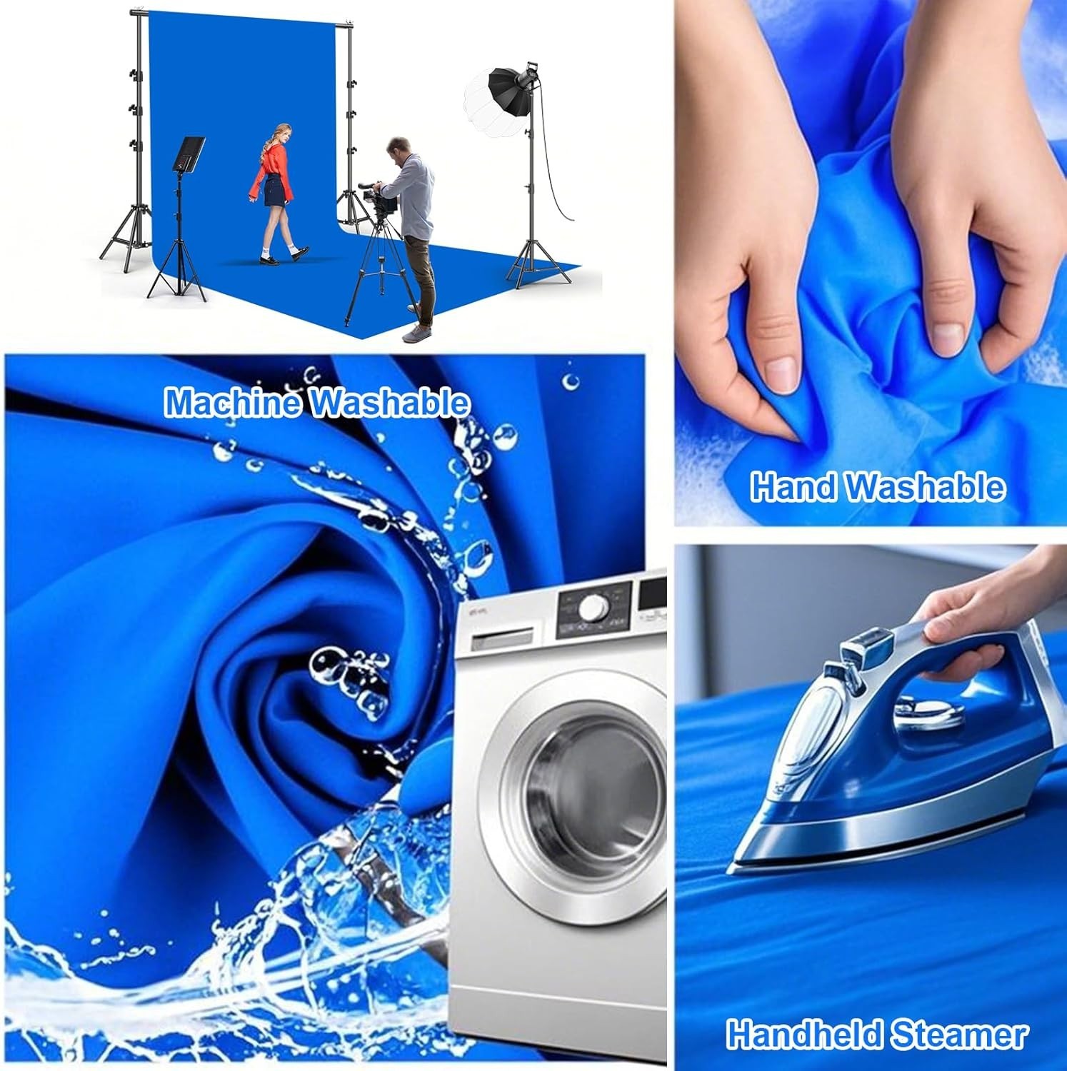 10x20FT Professional Blue Chromakey Backdrop for Photography & Video Recording