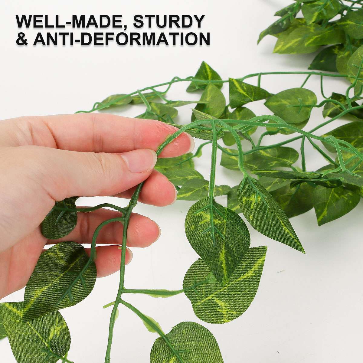 2/4 Pcs Artificial Ivy Leaf Plants Vine Hanging Garland Fake Flower Home Decor