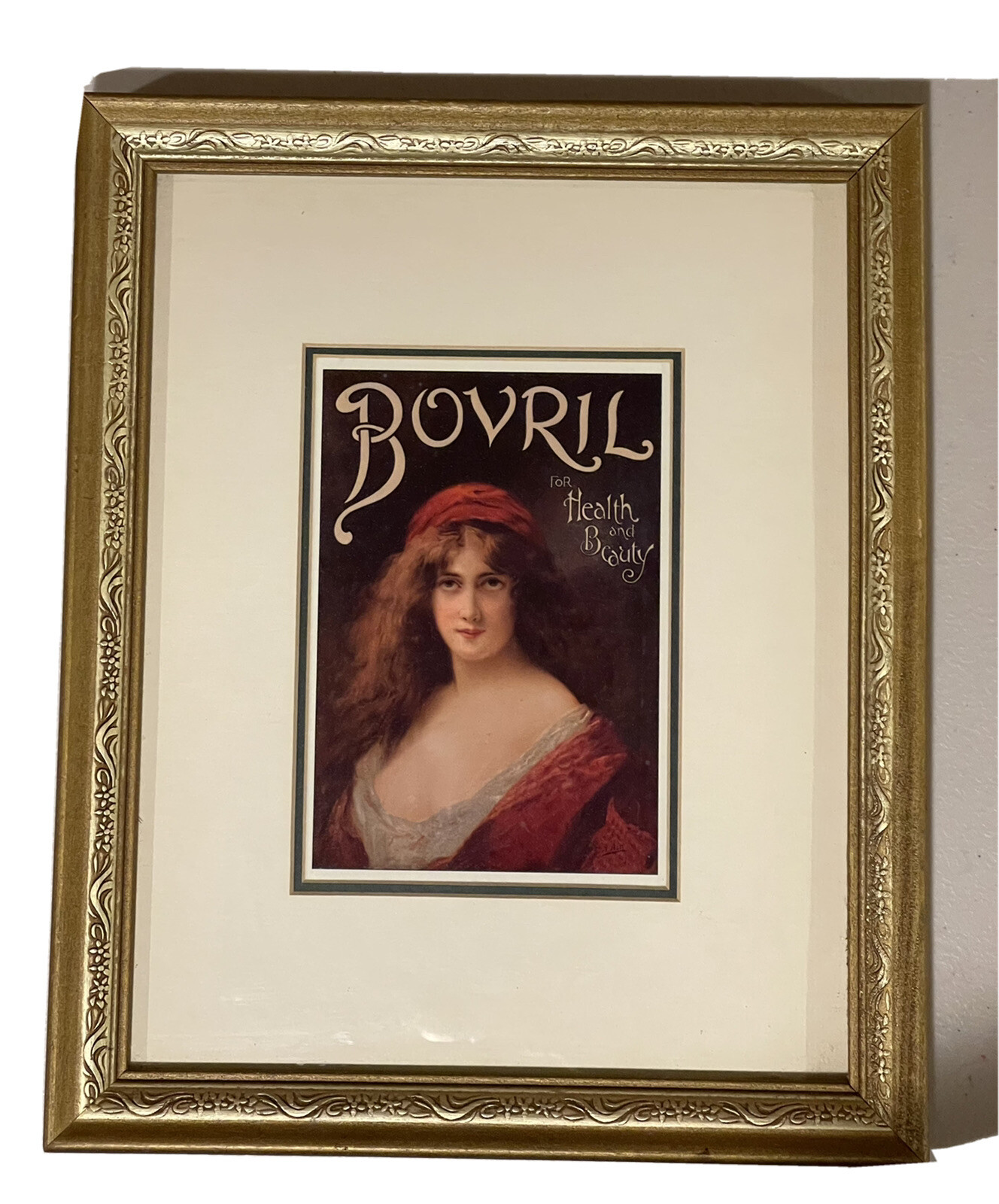 Bovril For Health and Beauty Advertising Print Framed 9.25 X 11.25 In Rare