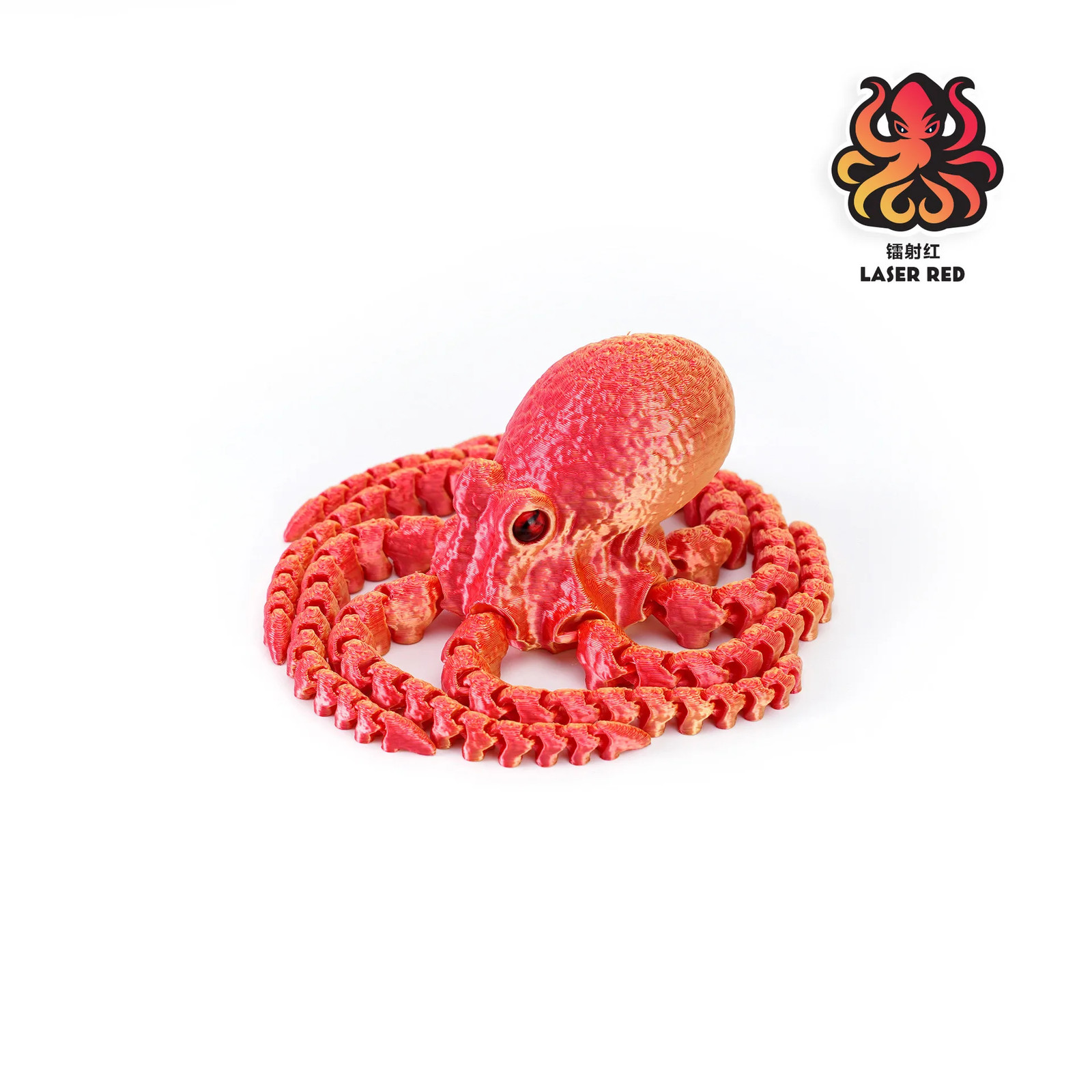 3D Printed Octopus Figurine with Flexible Joints for Home Office Desk Decor Oce