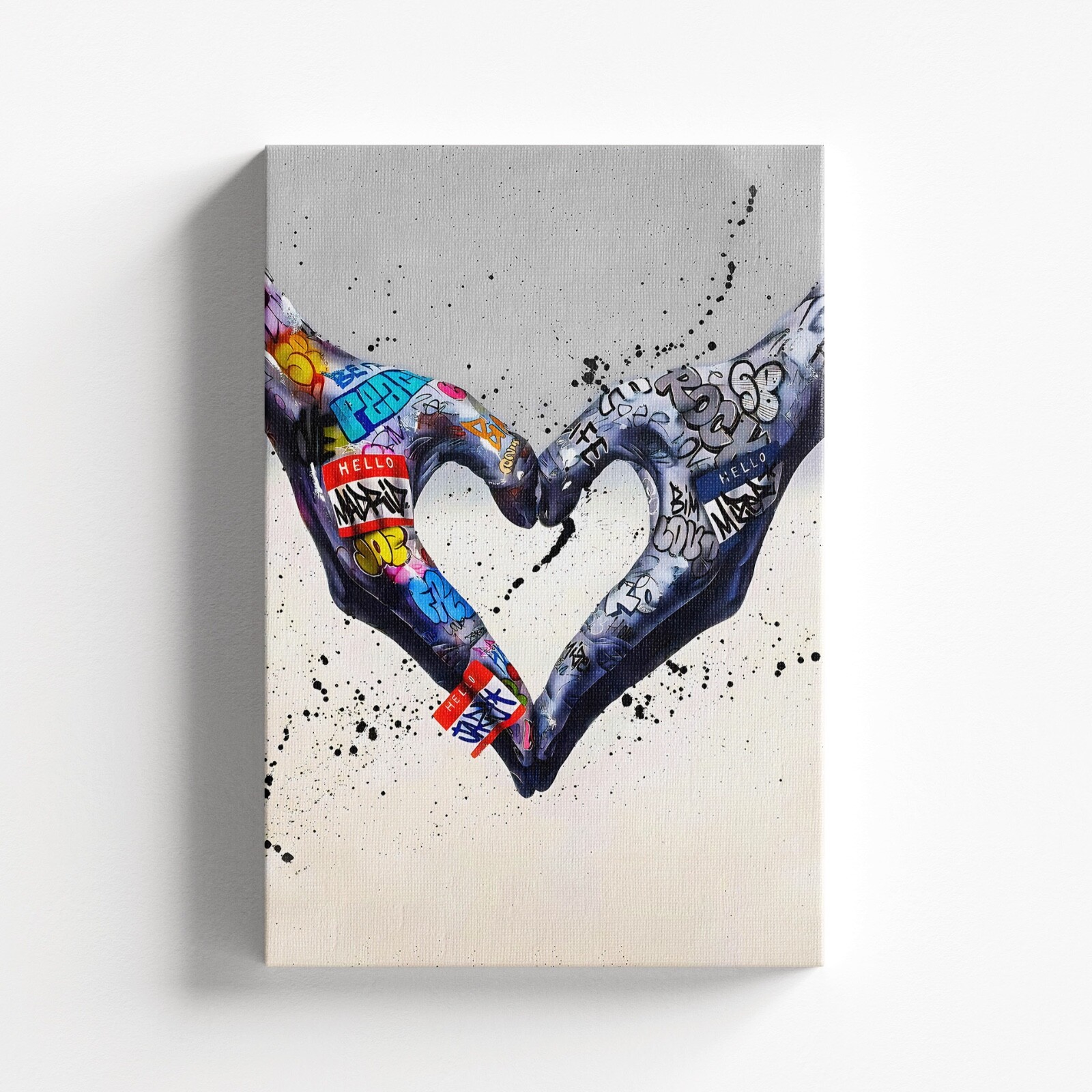 BANKSY LOVE Connection Wall Art Print Canvas Large Pop Art Decor Gift Poster