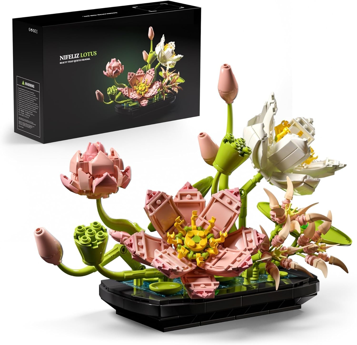 Lotus Flower Building Set for Adults, Botanical Decoration for Table or Offic…