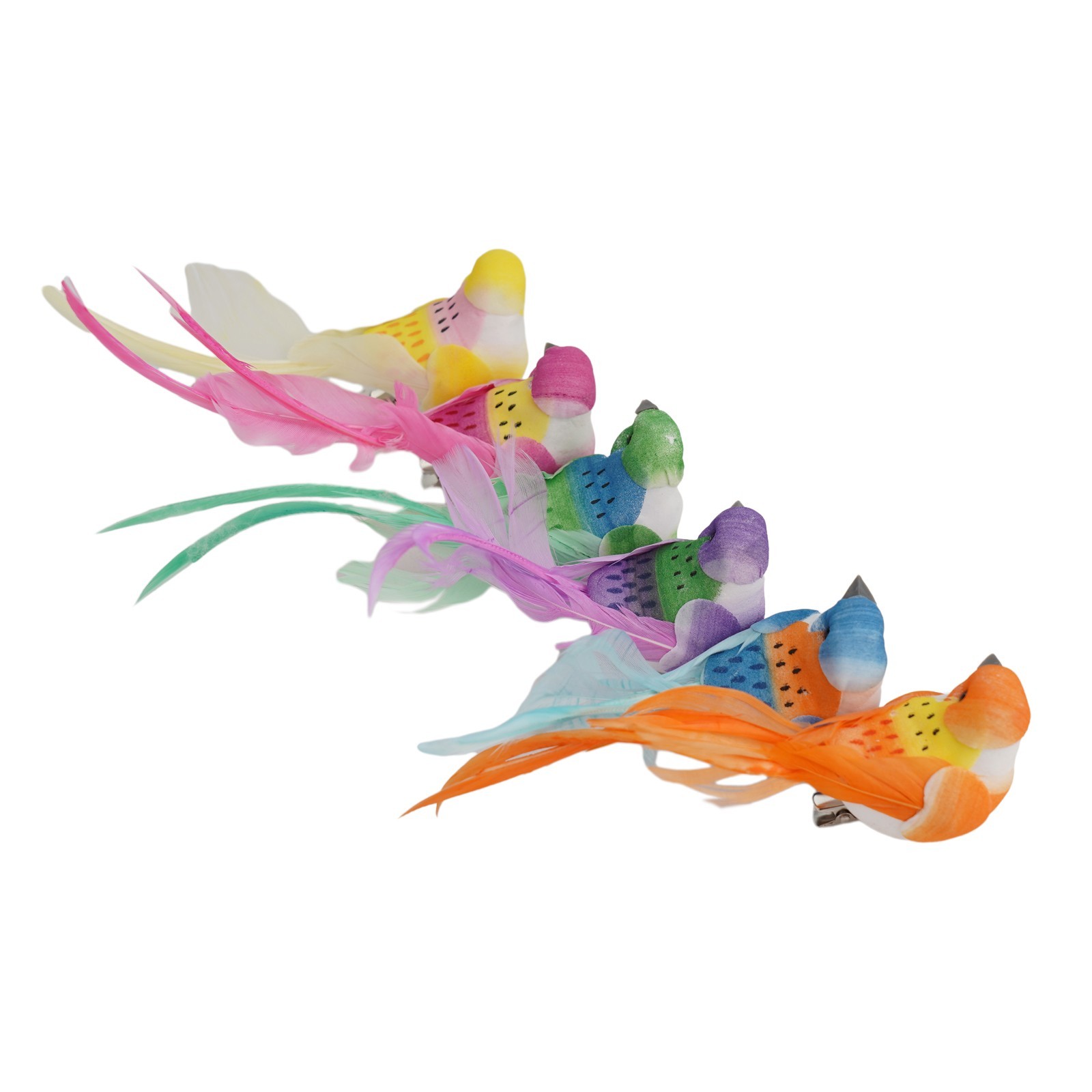 Craft with Elegance Set of 12 Artificial Foam Feather Birds for Decorating