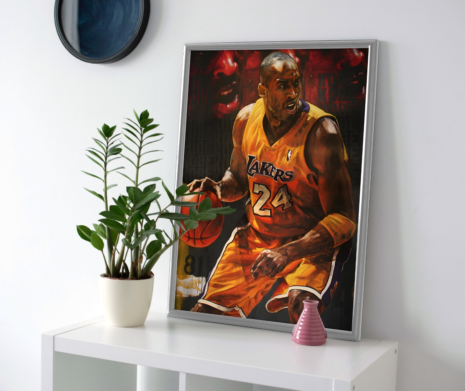 Kobe Bryant Dribble Painting Poster or Canvas – Kobe Bryant Wall Art
